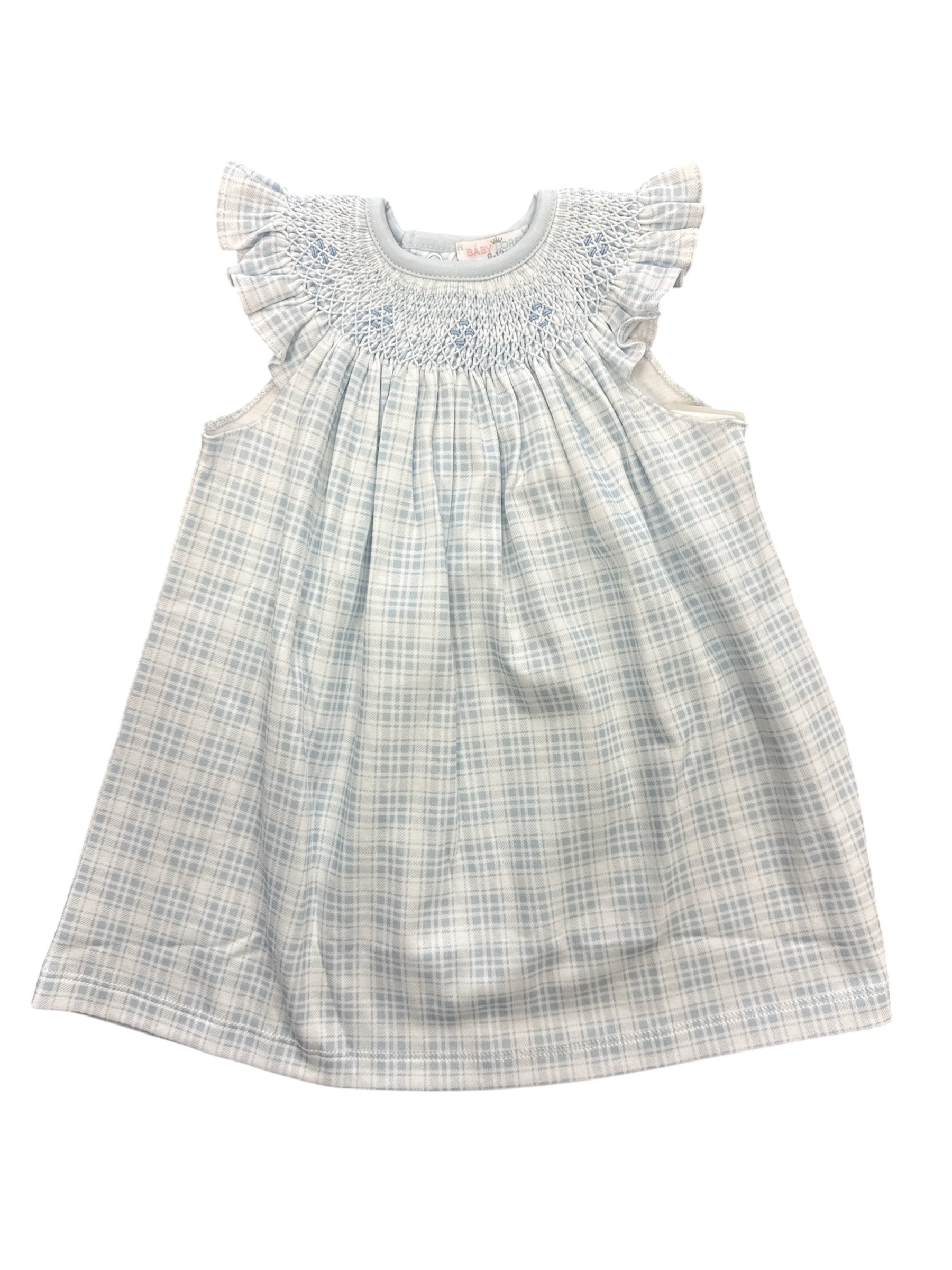 Casey Blue Plaid Bishop Dress-520 Baby & Kids Gifts-Simply Stylish Boutique-Simply Stylish Boutique | Women’s & Kid’s Fashion | Paducah, KY
