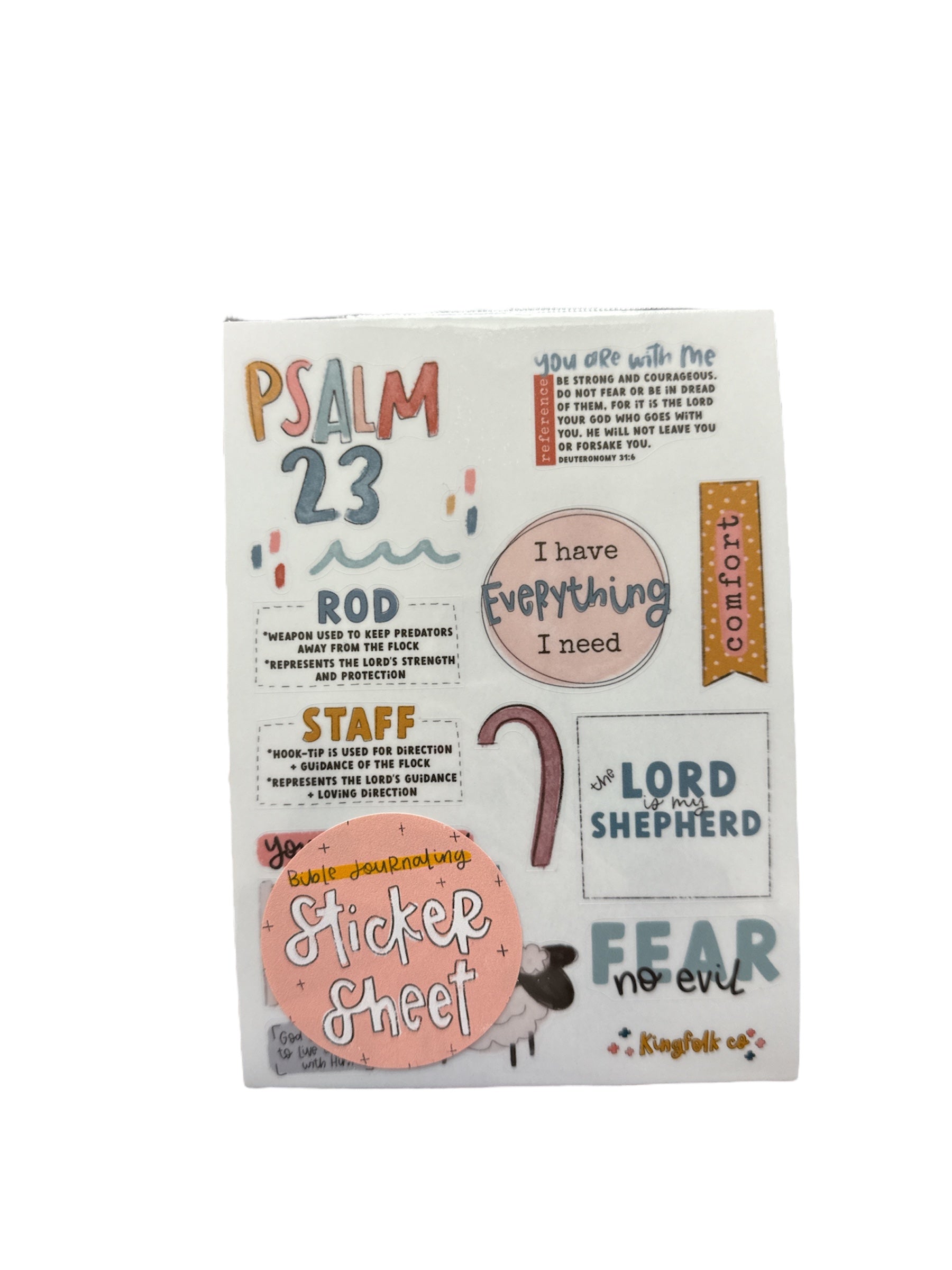 Psalm 23 Sticker Sheet-510 General Gifts-Simply Stylish Boutique-Simply Stylish Boutique | Women’s & Kid’s Fashion | Paducah, KY