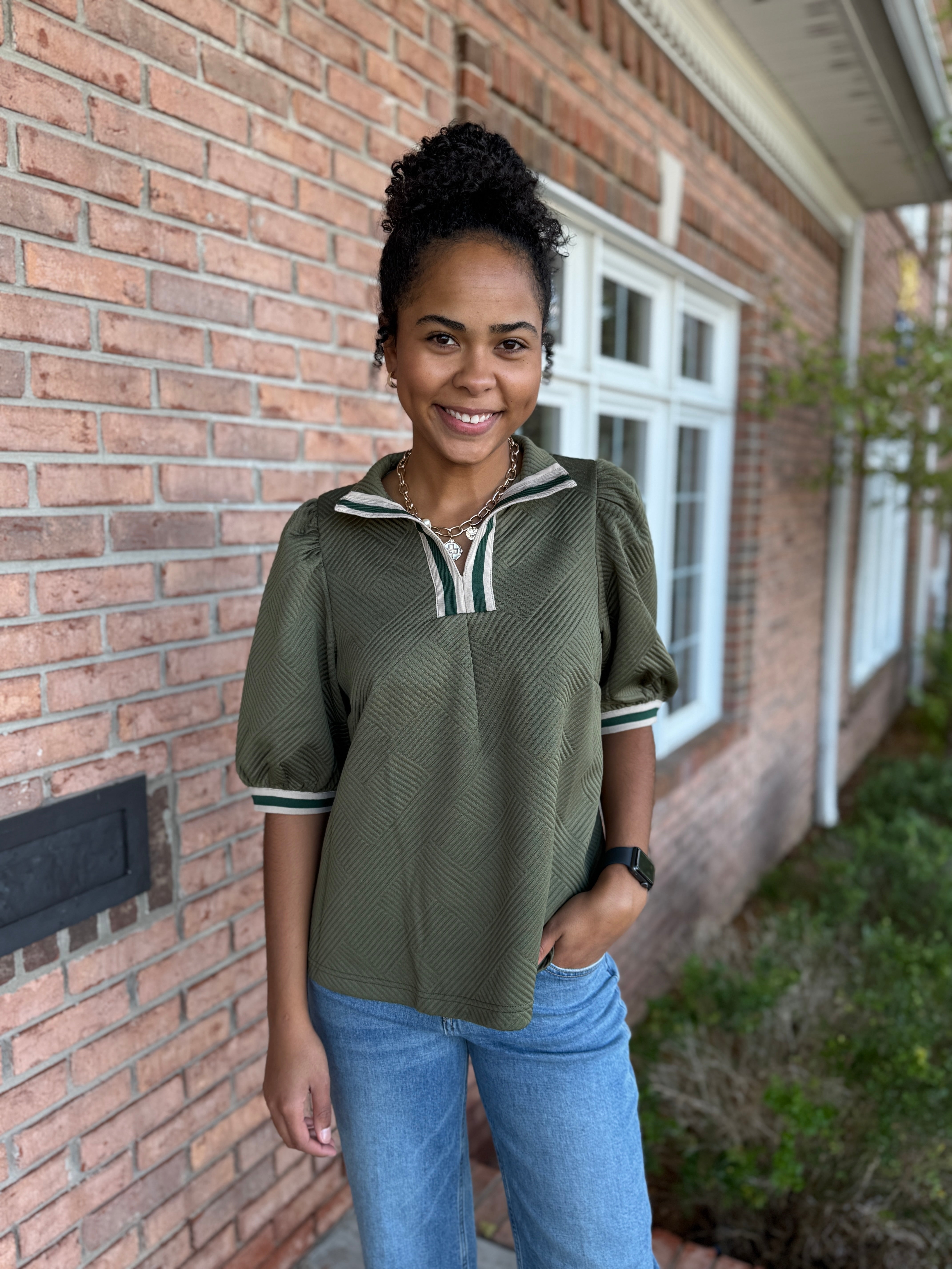 Weekend Ease Blouse-130 Dressy Tops & Blouses-Simply Stylish Boutique-Simply Stylish Boutique | Women’s & Kid’s Fashion | Paducah, KY