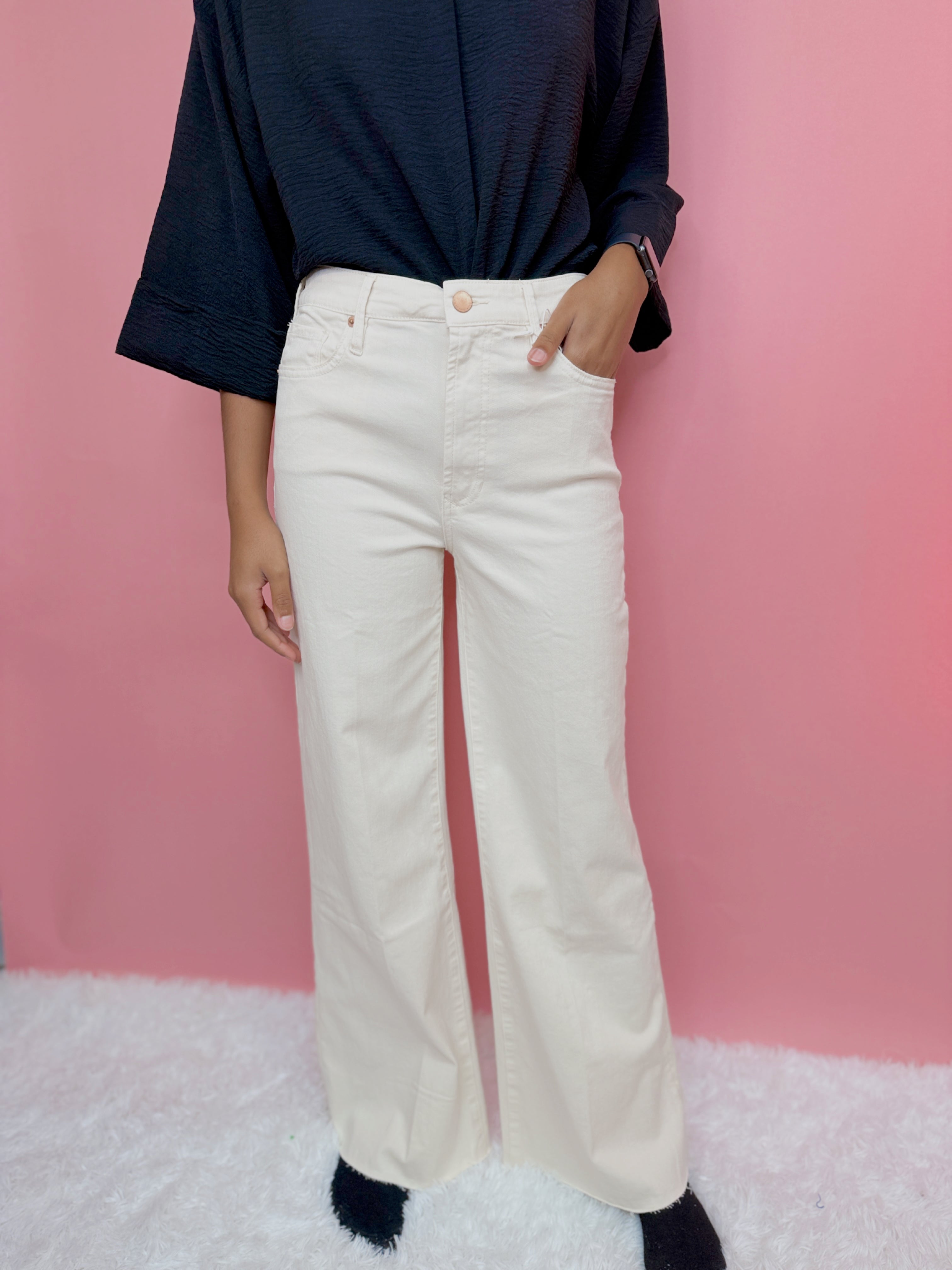 Fiona Wide Leg Jean - Wheat-230 Pants-Simply Stylish Boutique-Simply Stylish Boutique | Women’s & Kid’s Fashion | Paducah, KY