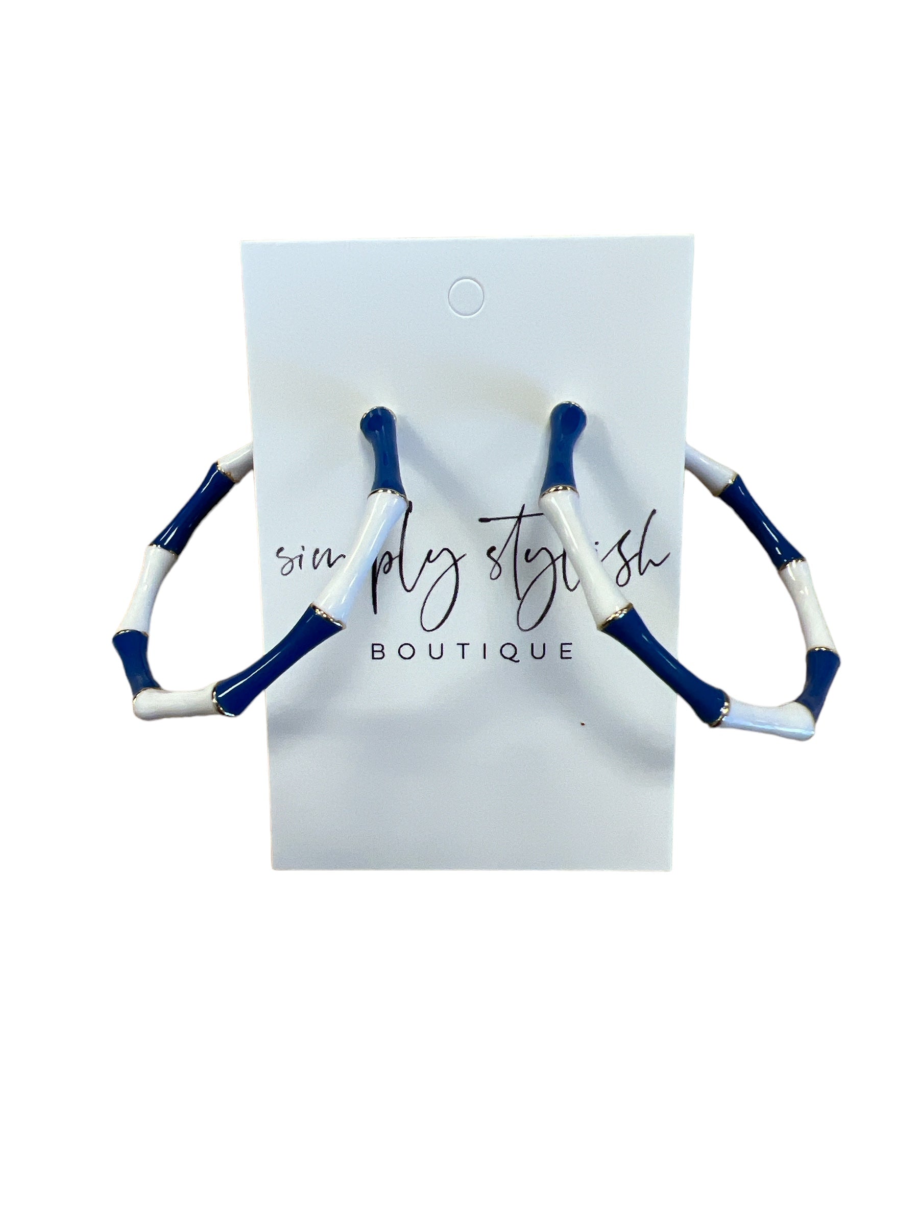 Game Day Bamboo Hoops-410 Jewelry-Simply Stylish Boutique-Simply Stylish Boutique | Women’s & Kid’s Fashion | Paducah, KY