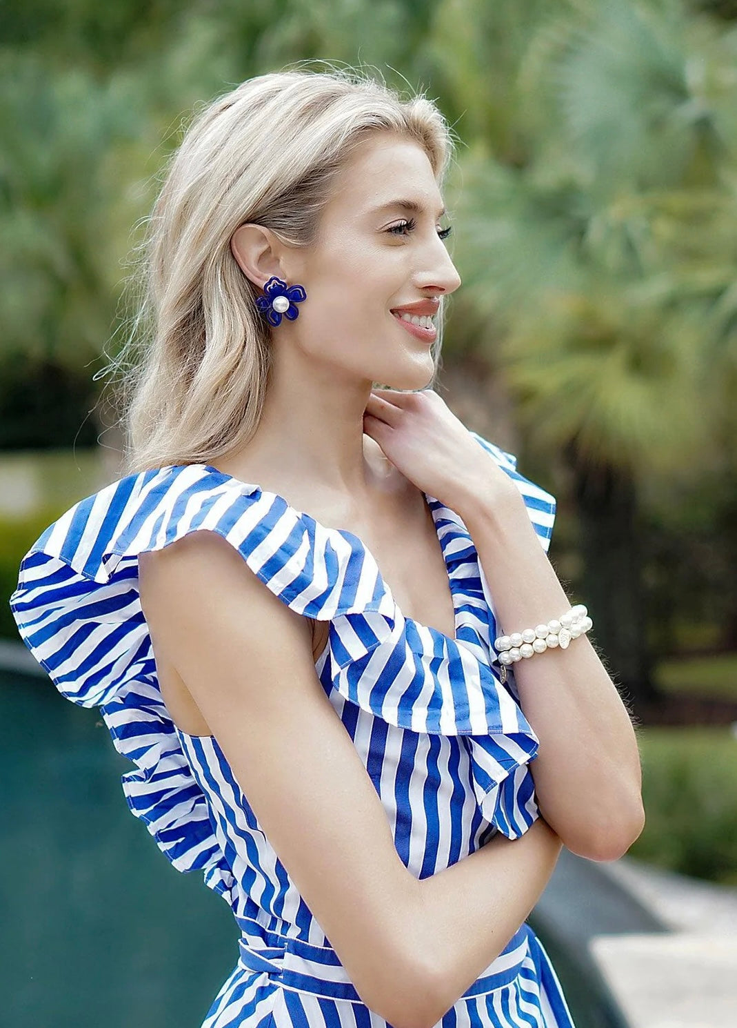 Julia Resin Flower Statement Stud Earrings-410 Jewelry-canvas-Simply Stylish Boutique | Women’s & Kid’s Fashion | Paducah, KY