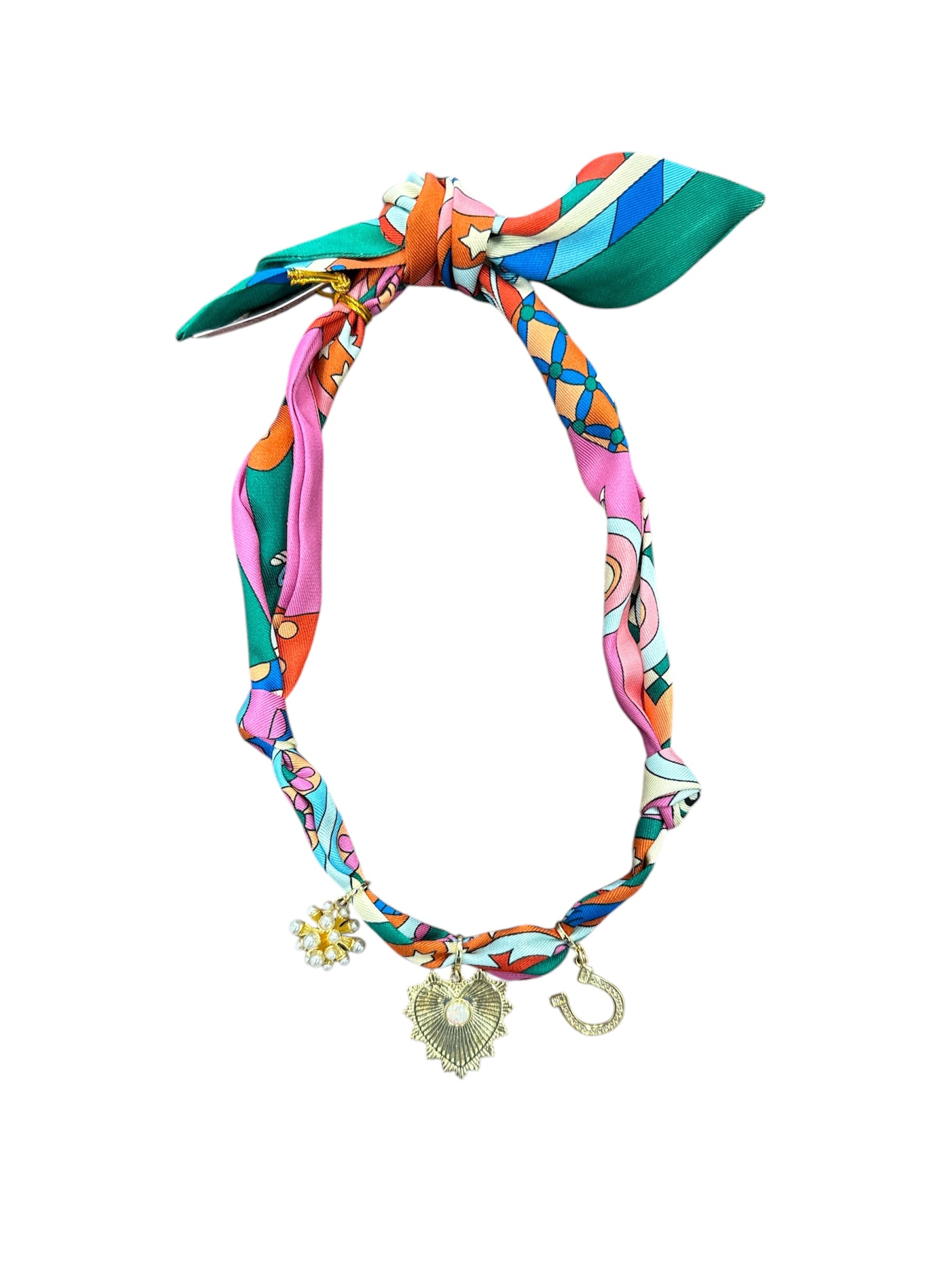 Opal Heart Twilly Necklace-410 Jewelry-Simply Stylish Boutique-Simply Stylish Boutique | Women’s & Kid’s Fashion | Paducah, KY