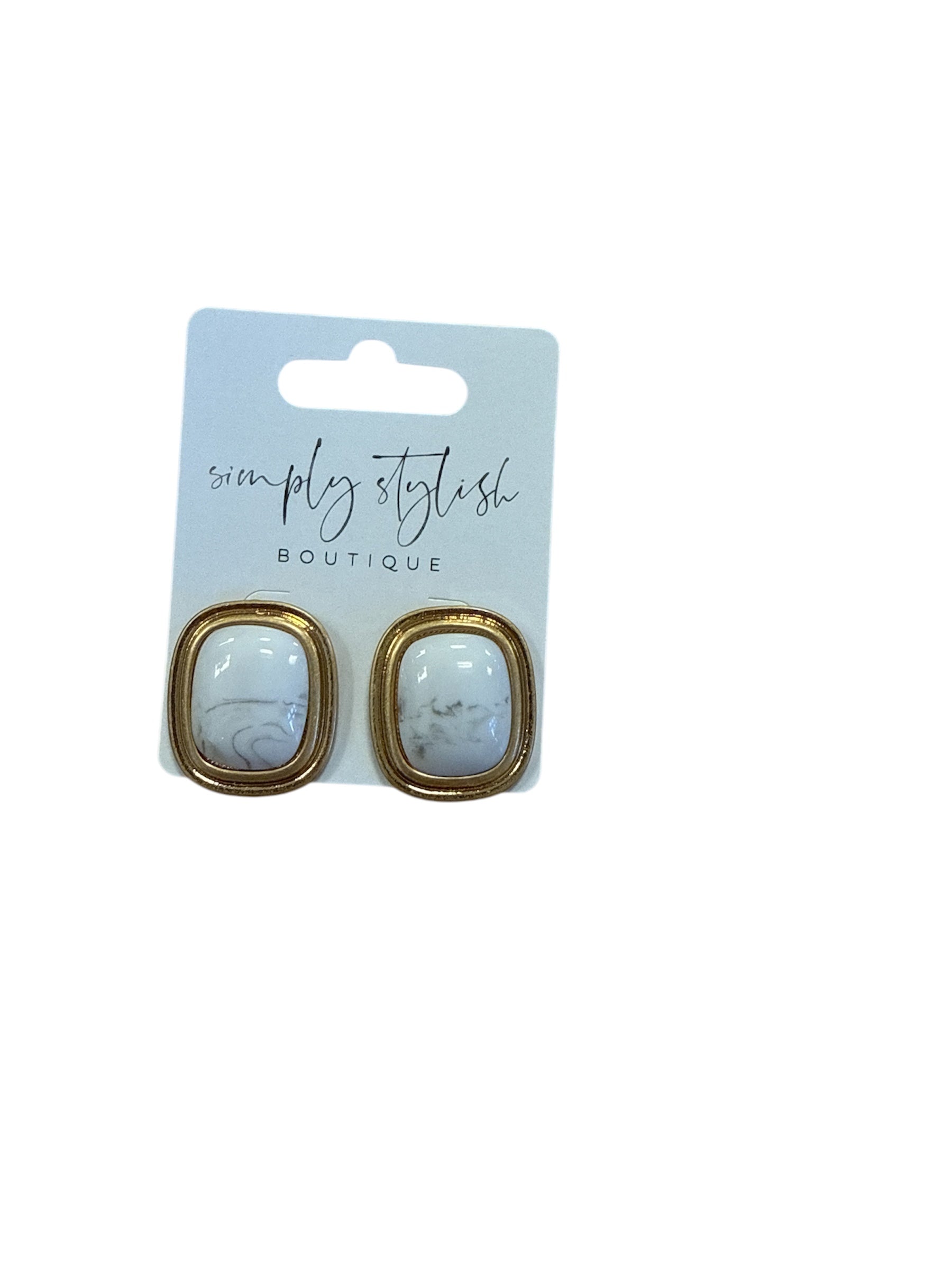 Stone Square Studs-410 Jewelry-Simply Stylish Boutique-Simply Stylish Boutique | Women’s & Kid’s Fashion | Paducah, KY