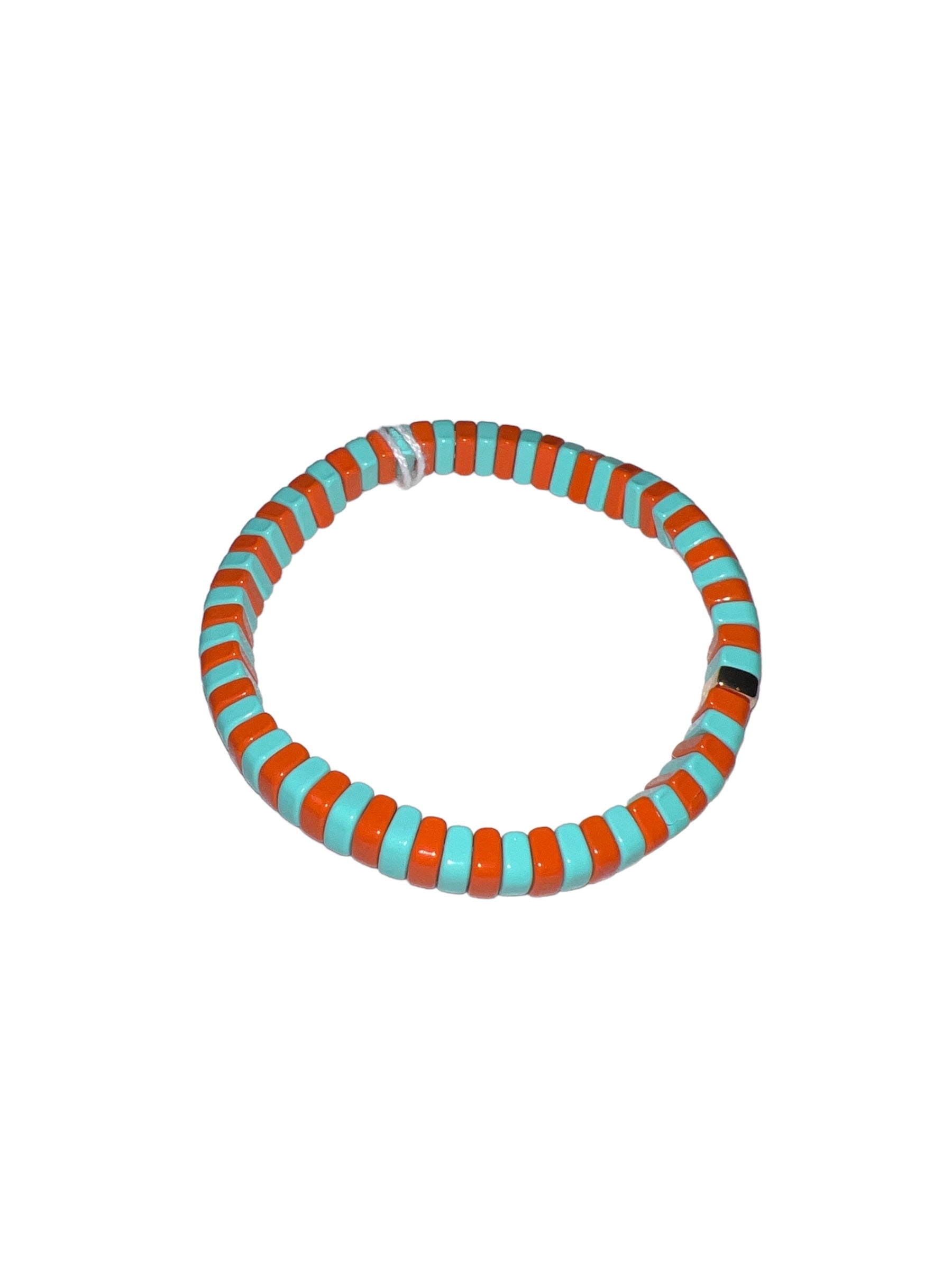Orange & Aqua Tile Bracelet-410 Jewelry-Malibu Sugar-Simply Stylish Boutique | Women’s & Kid’s Fashion | Paducah, KY