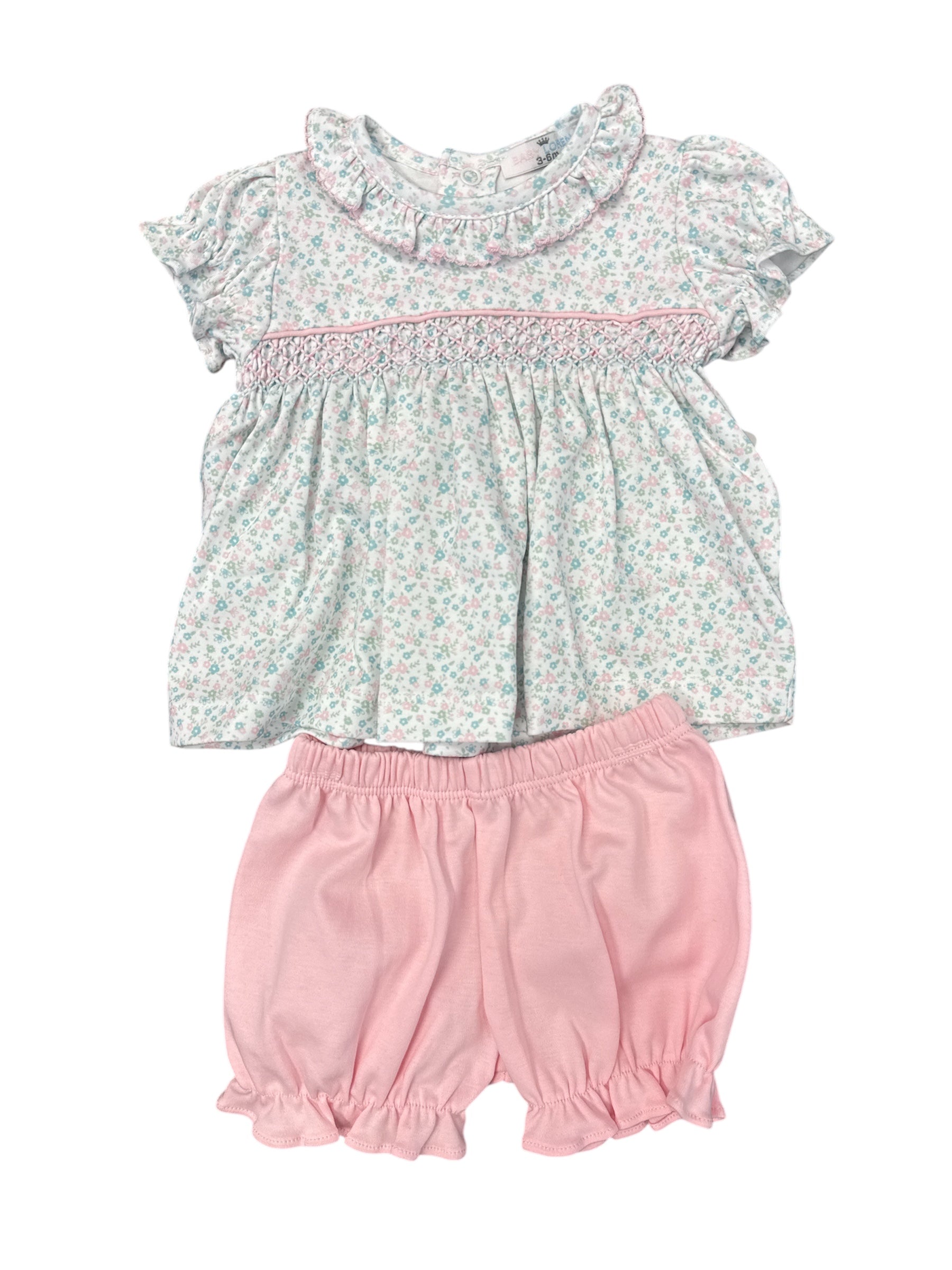 Mini Floral Smocked Bloomer Set-520 Baby & Kids Gifts-Simply Stylish Boutique-Simply Stylish Boutique | Women’s & Kid’s Fashion | Paducah, KY