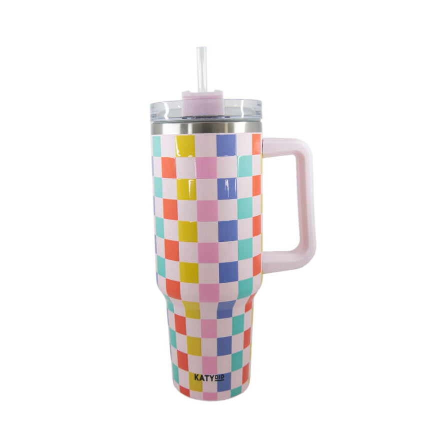 Checkered Tumbler Cup-510 General Gifts-katydid-Simply Stylish Boutique | Women’s & Kid’s Fashion | Paducah, KY