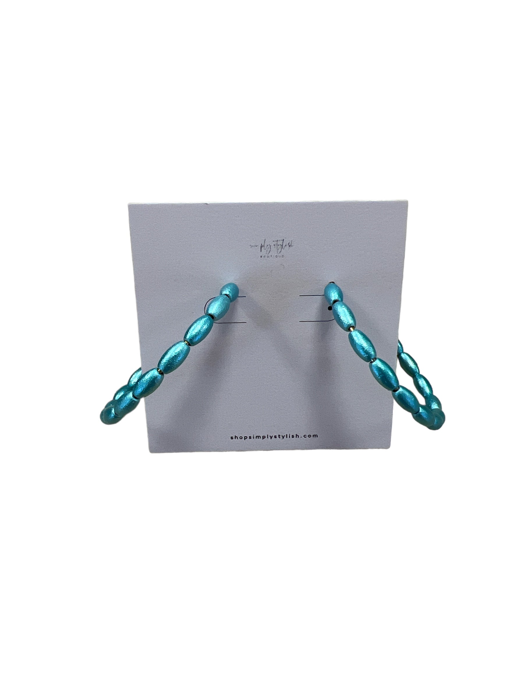 Sea Blue Hoop-410 Jewelry-Simply Stylish Boutique-Simply Stylish Boutique | Women’s & Kid’s Fashion | Paducah, KY