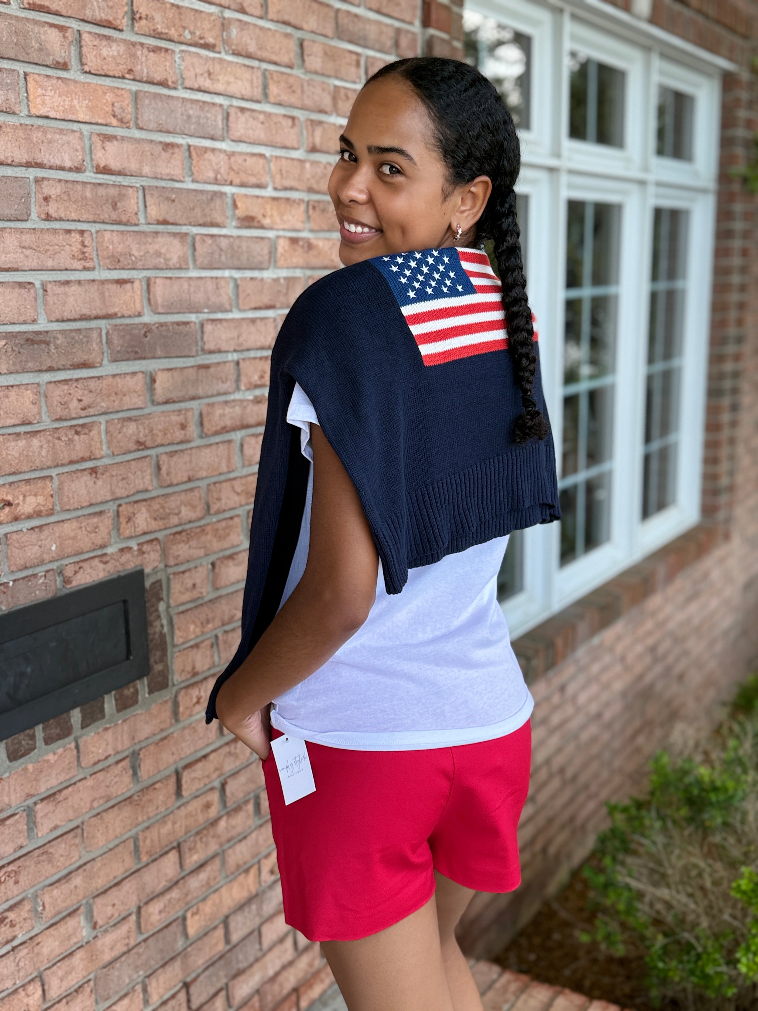 Sienna Patriot Sweater-140 Sweaters, Cardigans & Sweatshirts-Simply Stylish boutique-Simply Stylish Boutique | Women’s & Kid’s Fashion | Paducah, KY