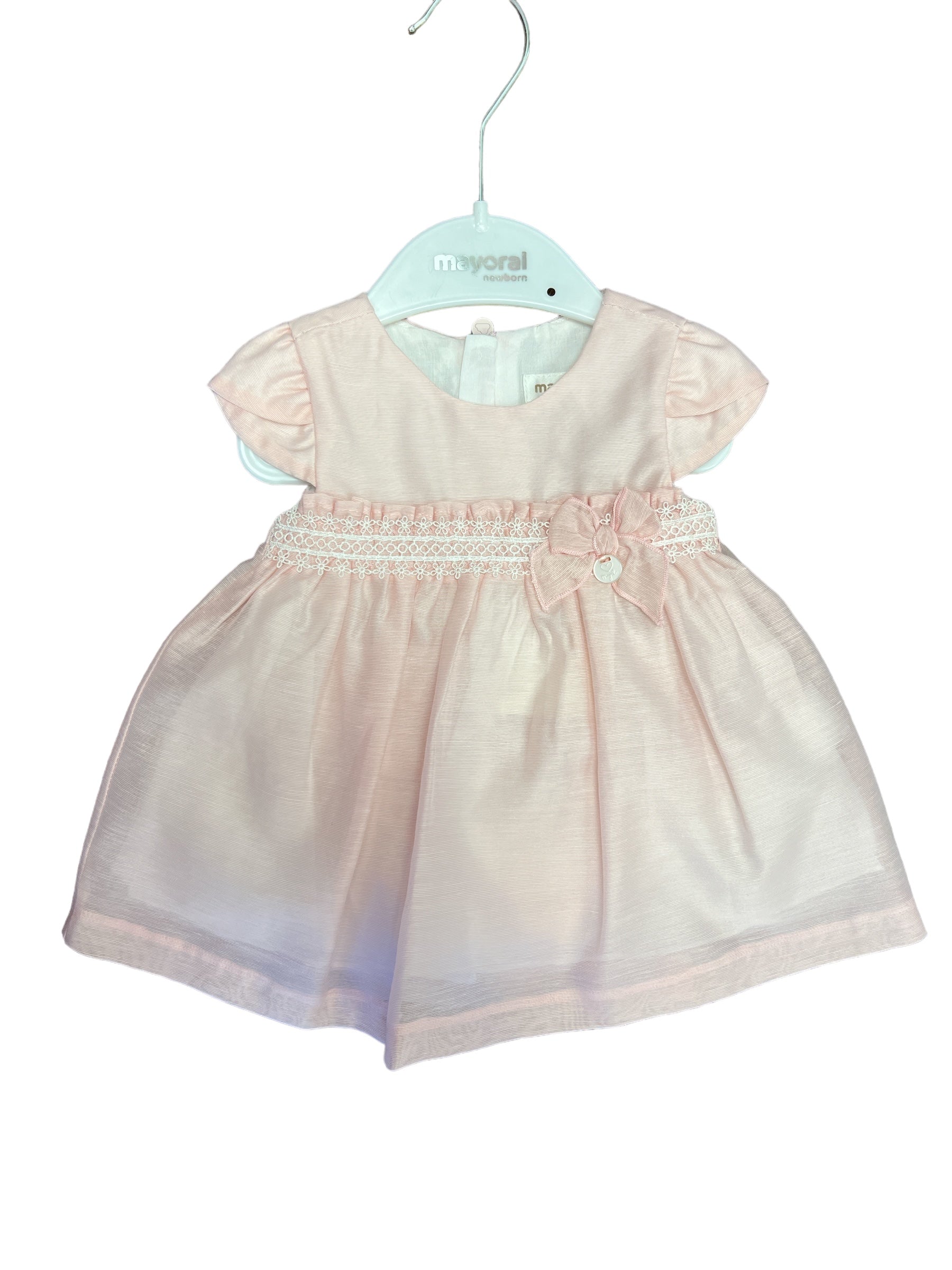 Dressy Pink Dress with Lace-520 Baby & Kids Gifts-mayoral-Simply Stylish Boutique | Women’s & Kid’s Fashion | Paducah, KY
