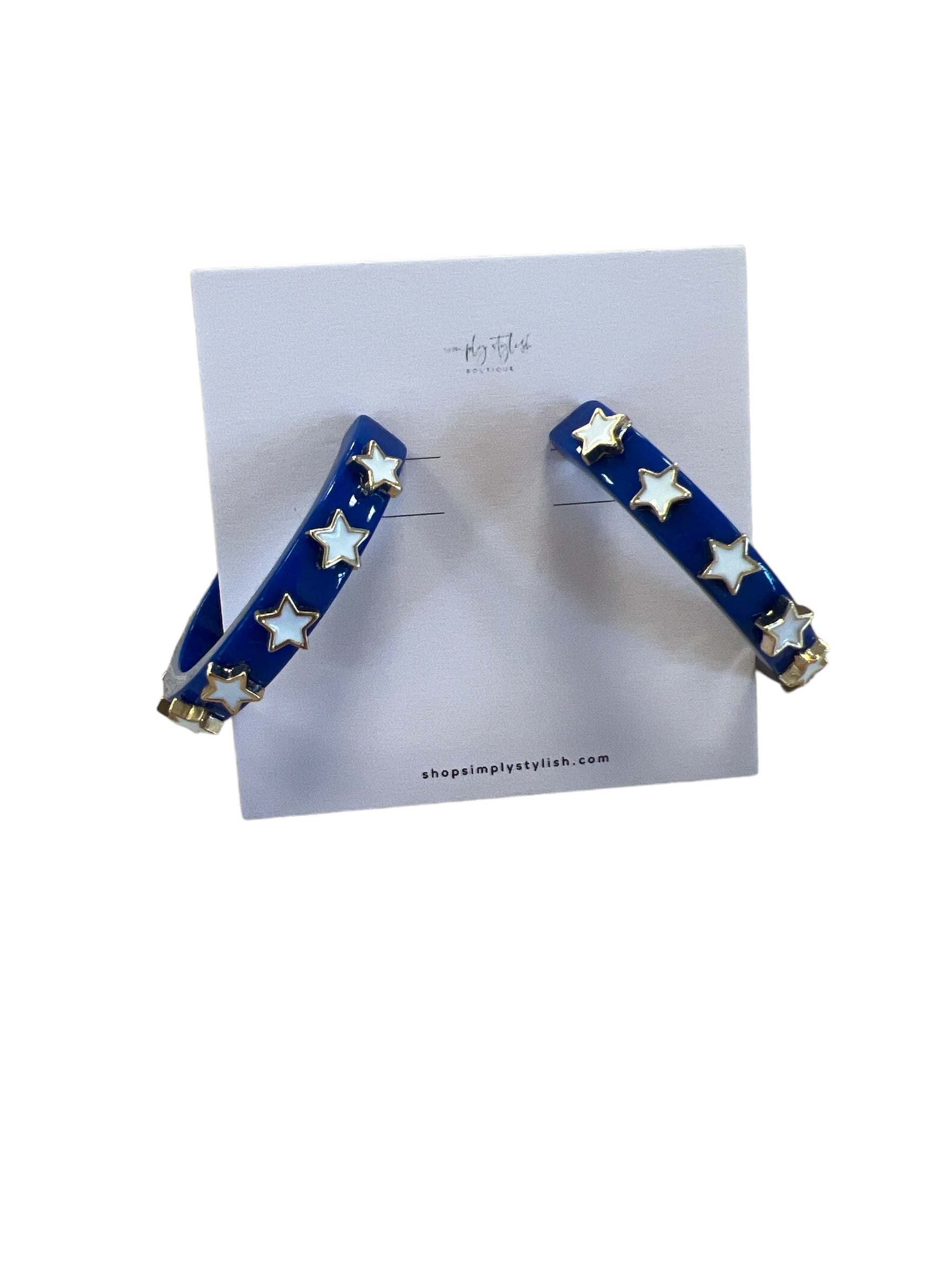 Star Hoop Earring-410 Jewelry-pink panache-Simply Stylish Boutique | Women’s & Kid’s Fashion | Paducah, KY