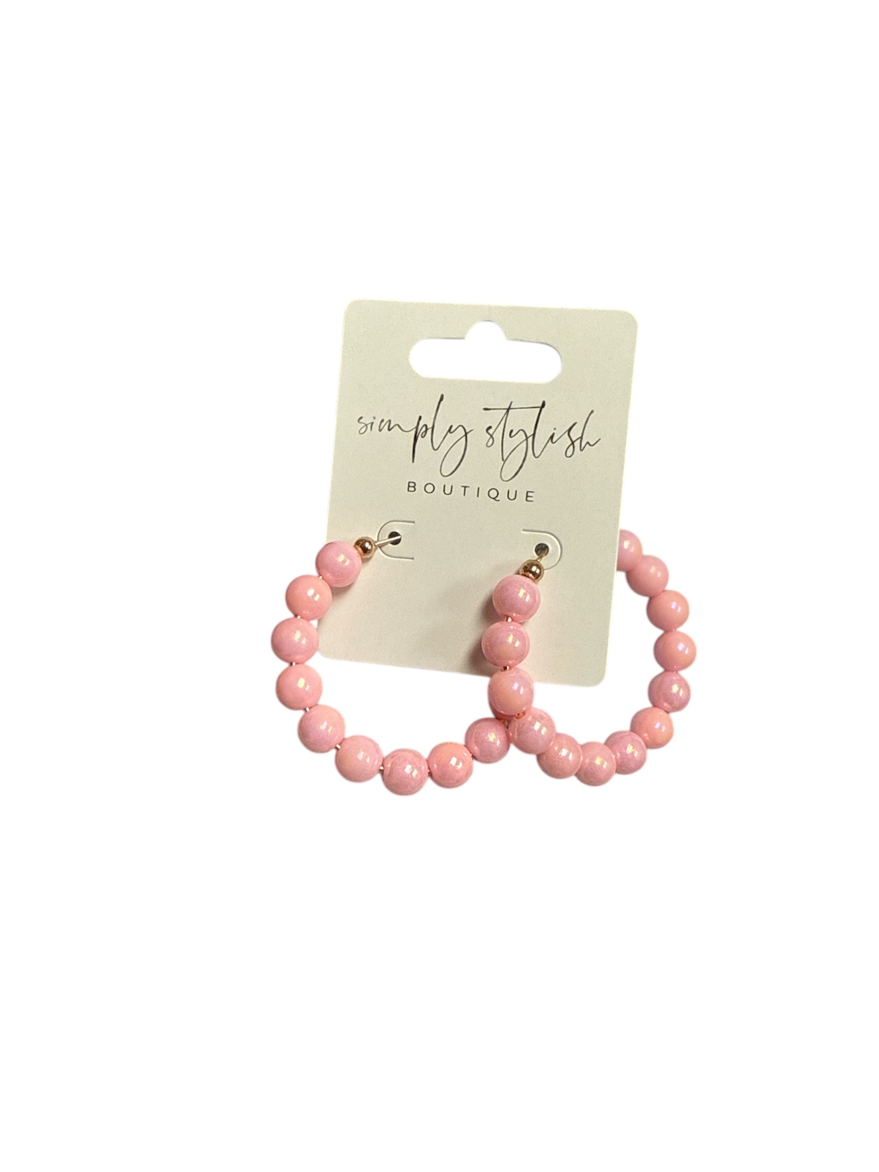 Pastel Beaded Hoops-410 Jewelry-Simply Stylish Boutique-Simply Stylish Boutique | Women’s & Kid’s Fashion | Paducah, KY