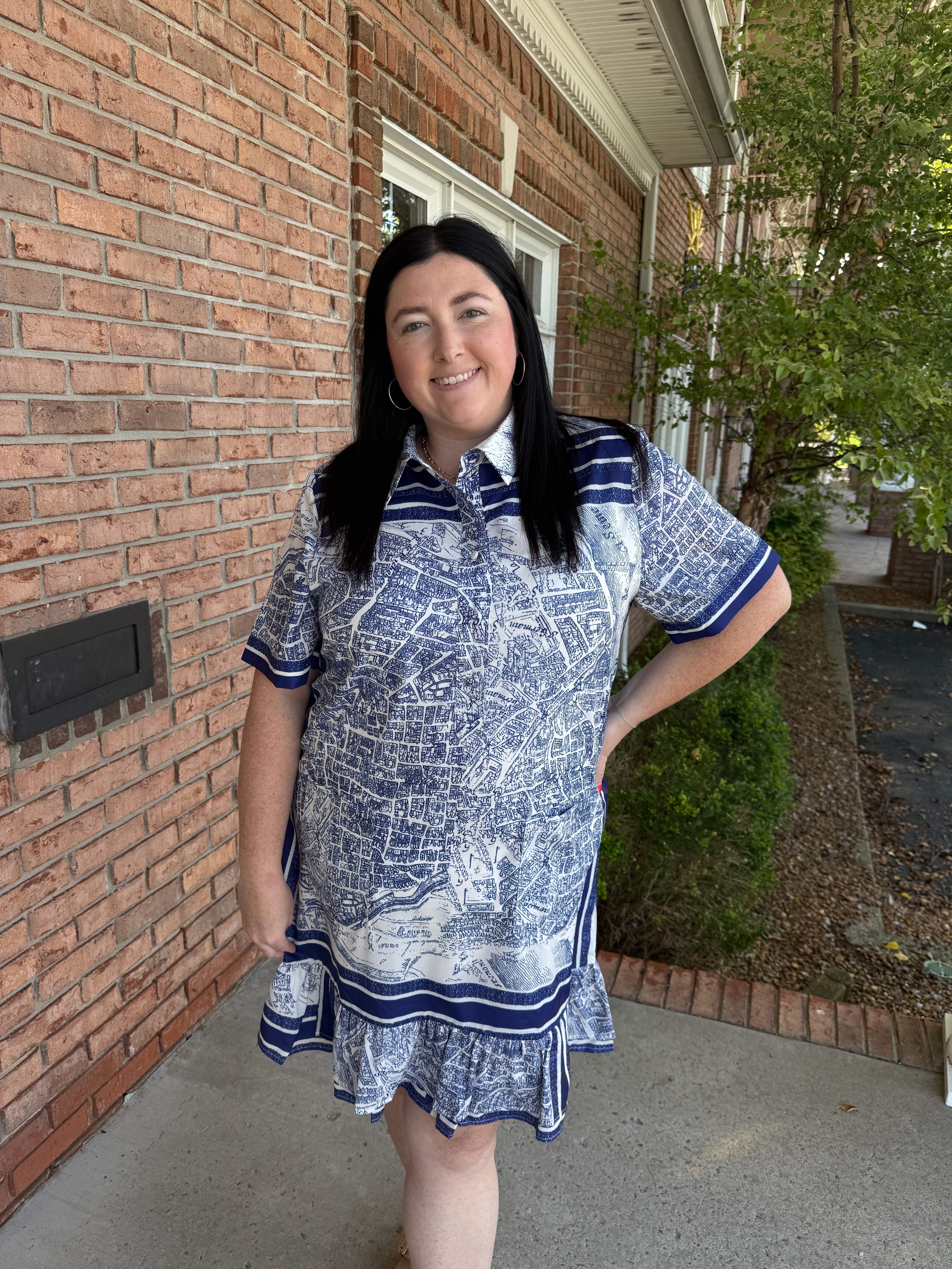 Jeffera Printed Woven Dress-310 Dresses-Simply Stylish Boutique-Simply Stylish Boutique | Women’s & Kid’s Fashion | Paducah, KY