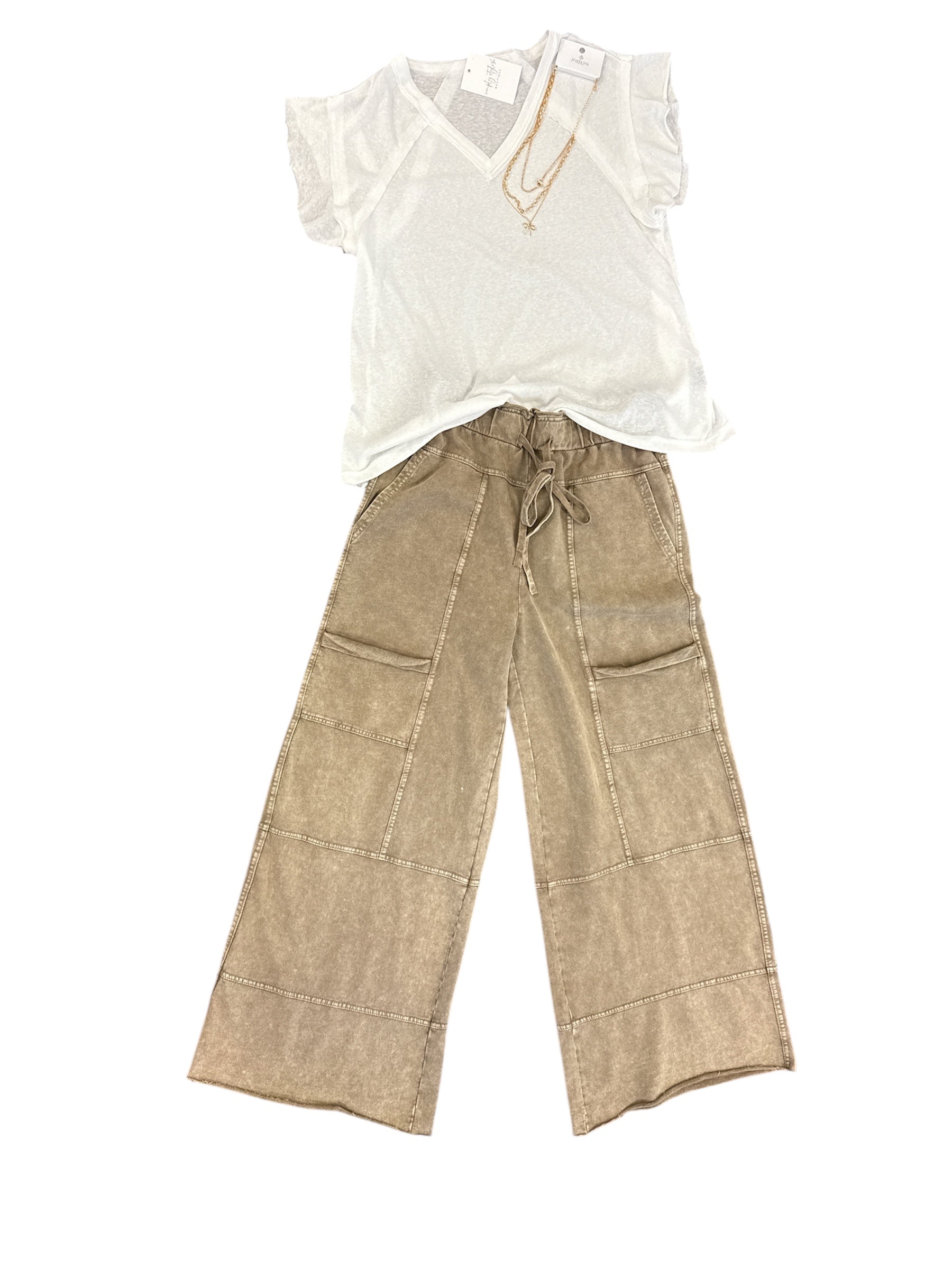 Terry Knit Cargo Sweatpants-230 Pants-Simply Stylish Boutique-Simply Stylish Boutique | Women’s & Kid’s Fashion | Paducah, KY