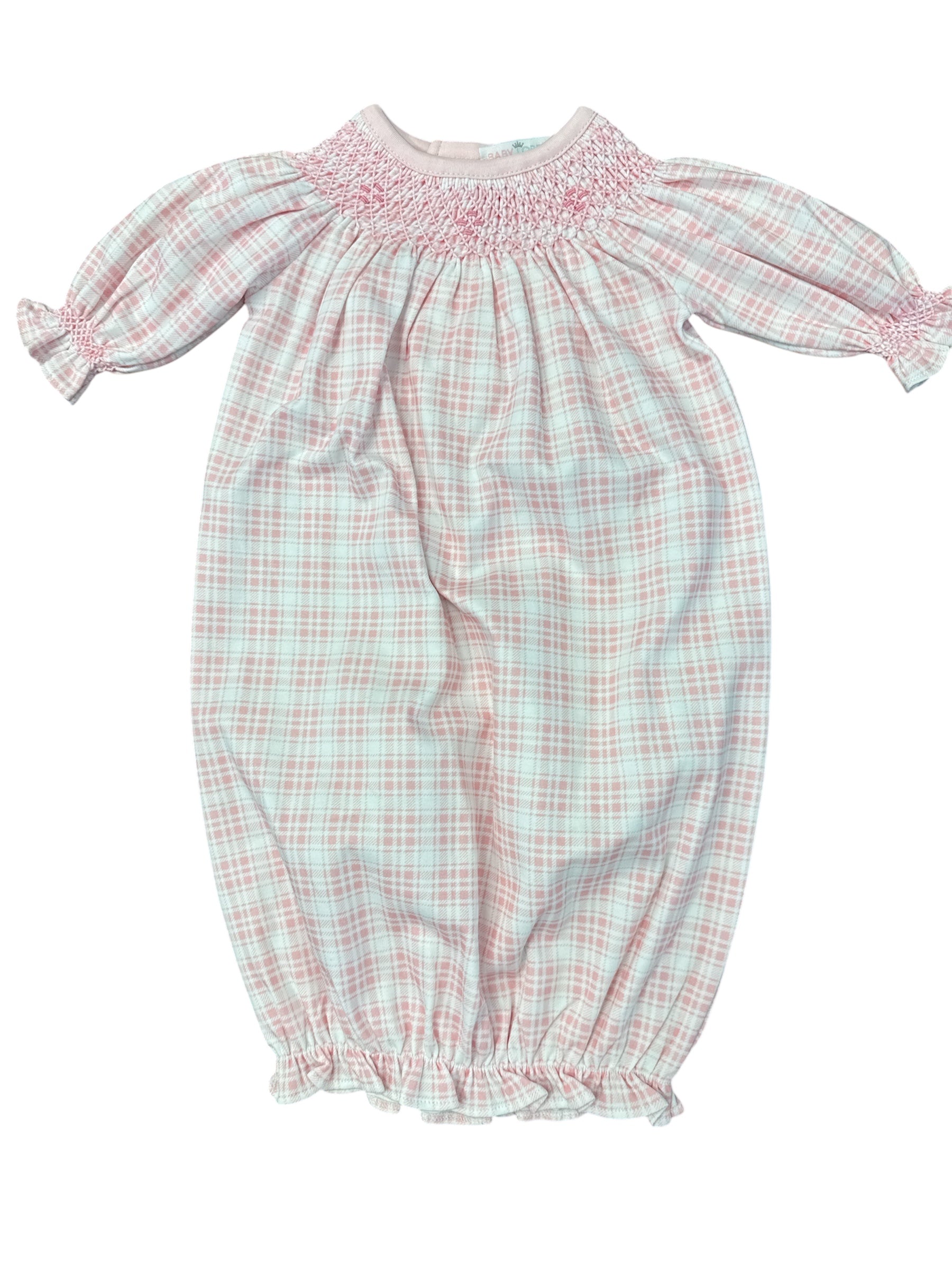Rossy Pink Smocked Gown-520 Baby & Kids Gifts-Simply Stylish Boutique-Simply Stylish Boutique | Women’s & Kid’s Fashion | Paducah, KY