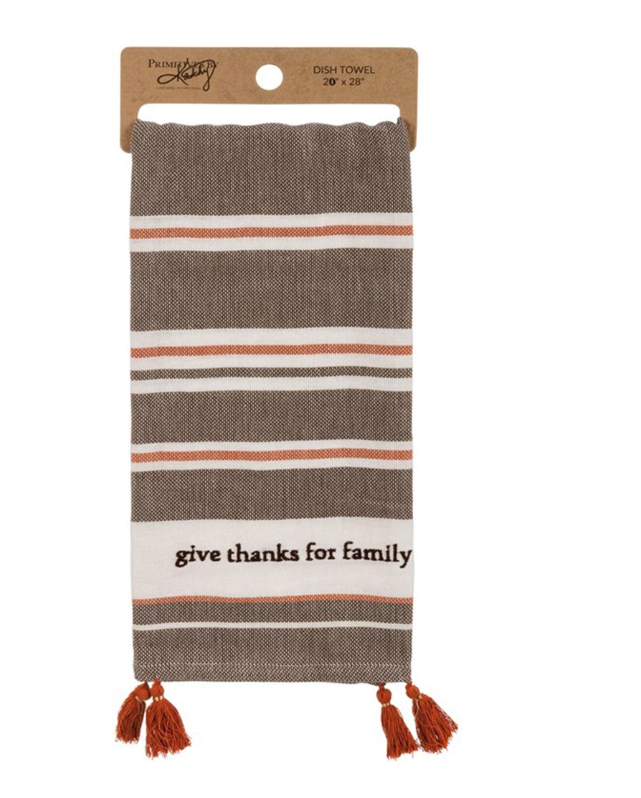 Give Thanks Tea Towel-510 General Gifts-Simply Stylish Boutique-Simply Stylish Boutique | Women’s & Kid’s Fashion | Paducah, KY