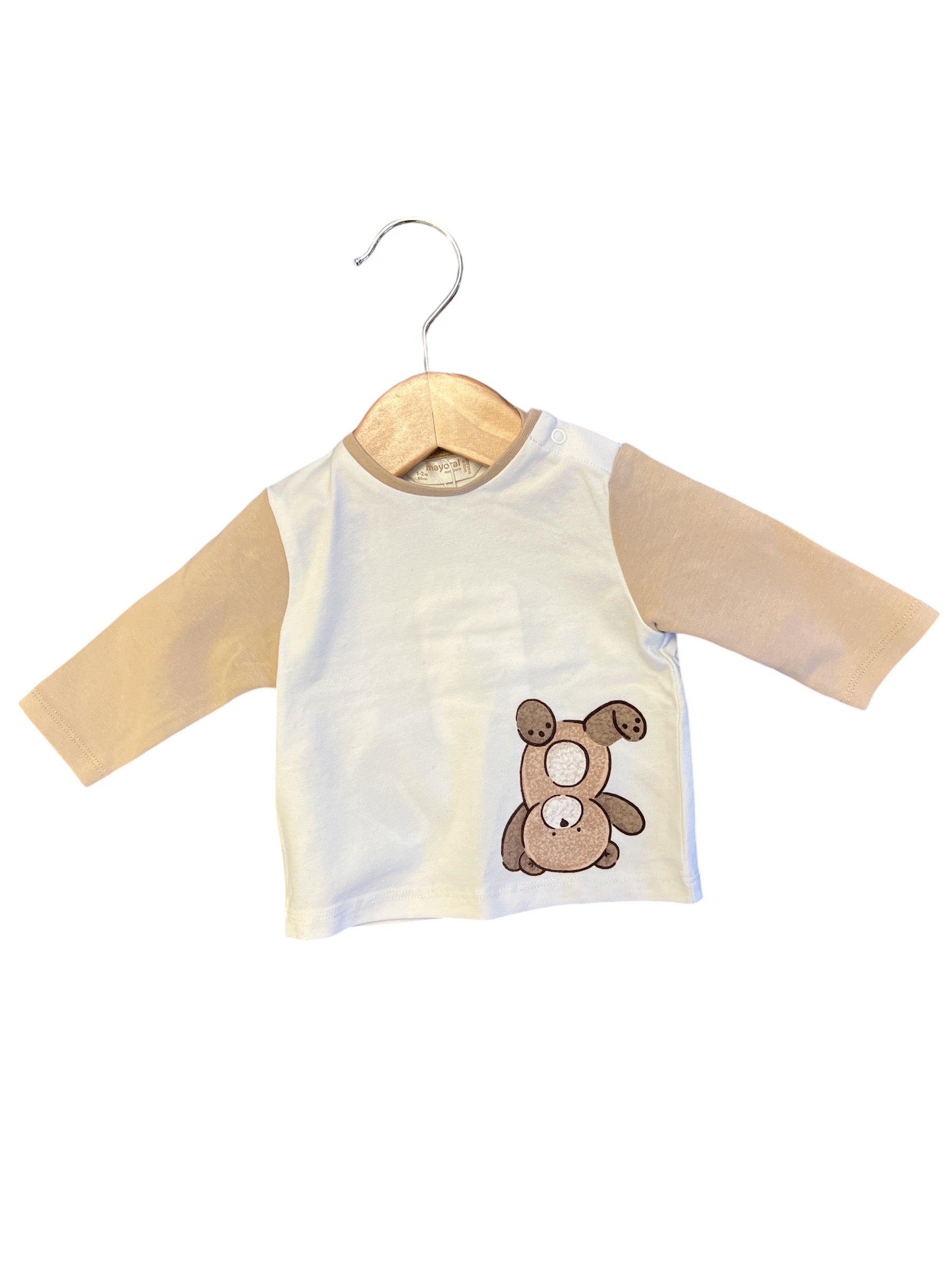 Tan Bear Shirt-520 Baby & Kids Gifts-mayoral-Simply Stylish Boutique | Women’s & Kid’s Fashion | Paducah, KY