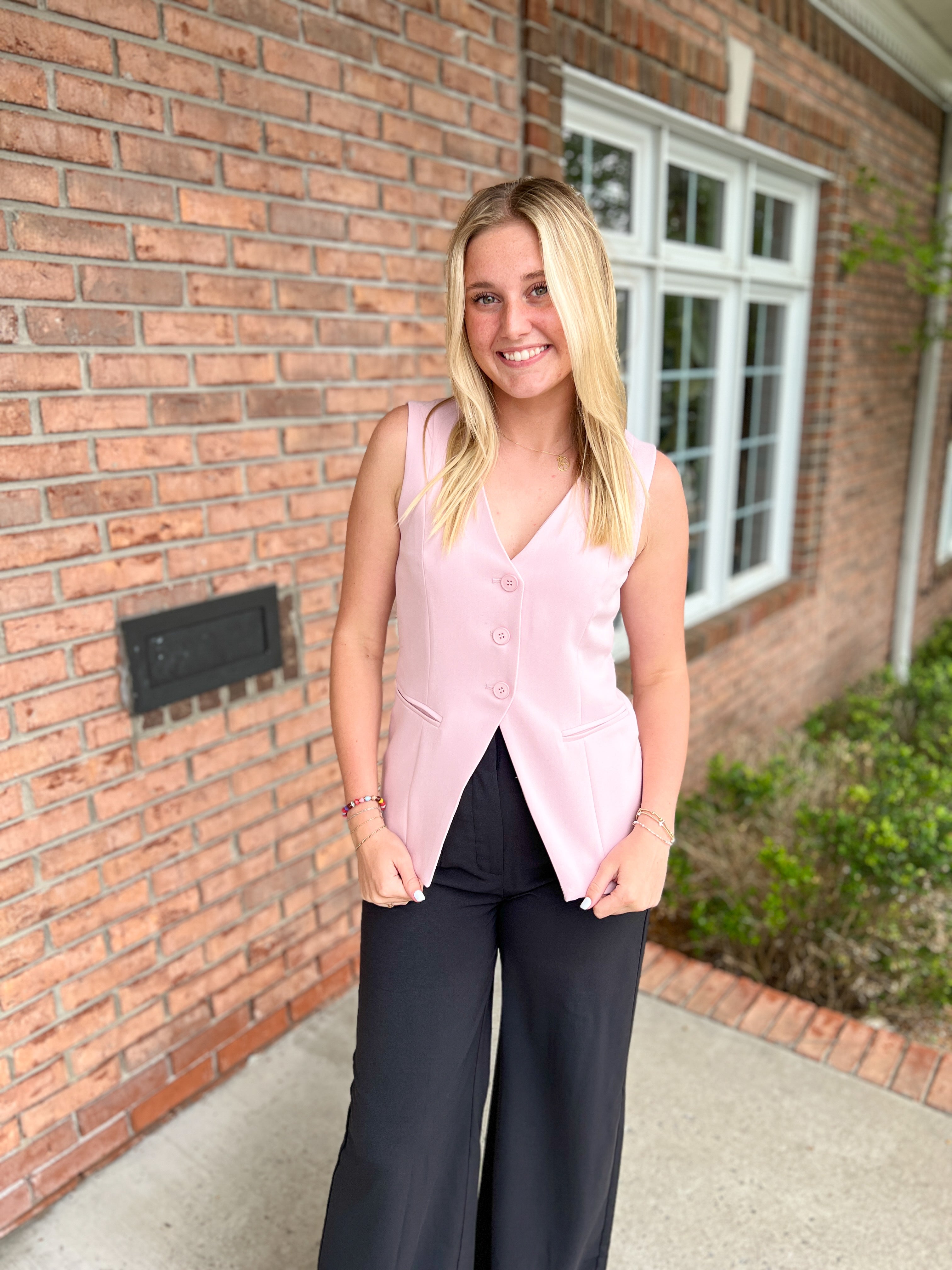 Mila Longline Vest-130 Dressy Tops & Blouses-Simply Stylish Boutique-Simply Stylish Boutique | Women’s & Kid’s Fashion | Paducah, KY