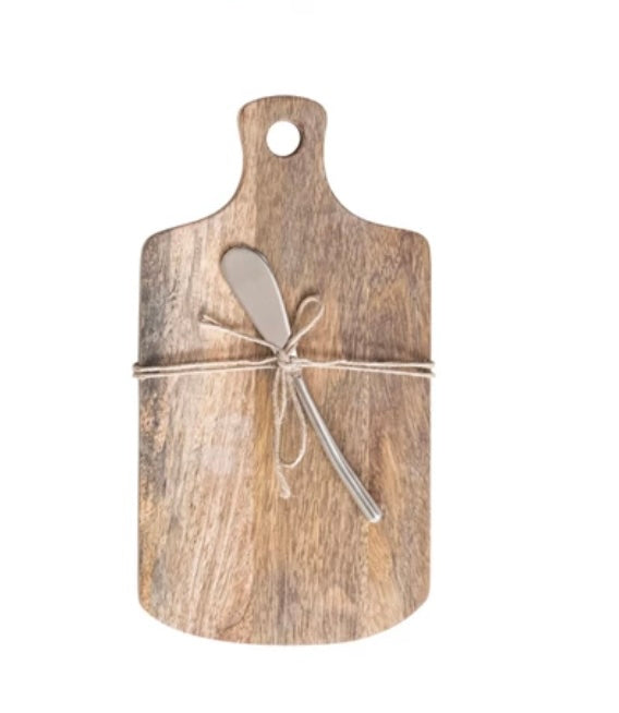 WoodBoard with Knife-510 General Gifts-Creativeco-op-Simply Stylish Boutique | Women’s & Kid’s Fashion | Paducah, KY