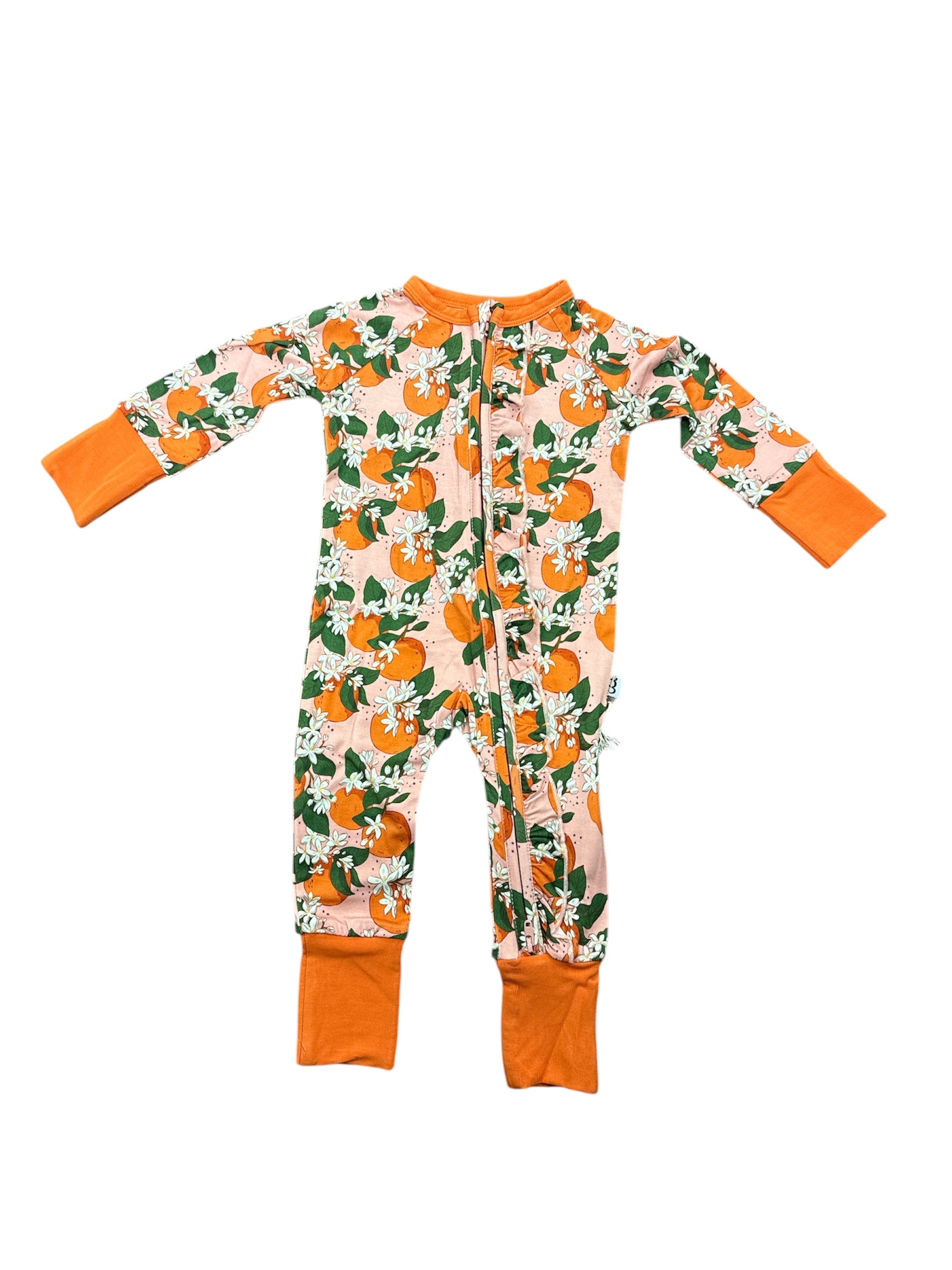 Orange Blossom Zip PJ-520 Baby & Kids Gifts-Simply Stylish Boutique-Simply Stylish Boutique | Women’s & Kid’s Fashion | Paducah, KY