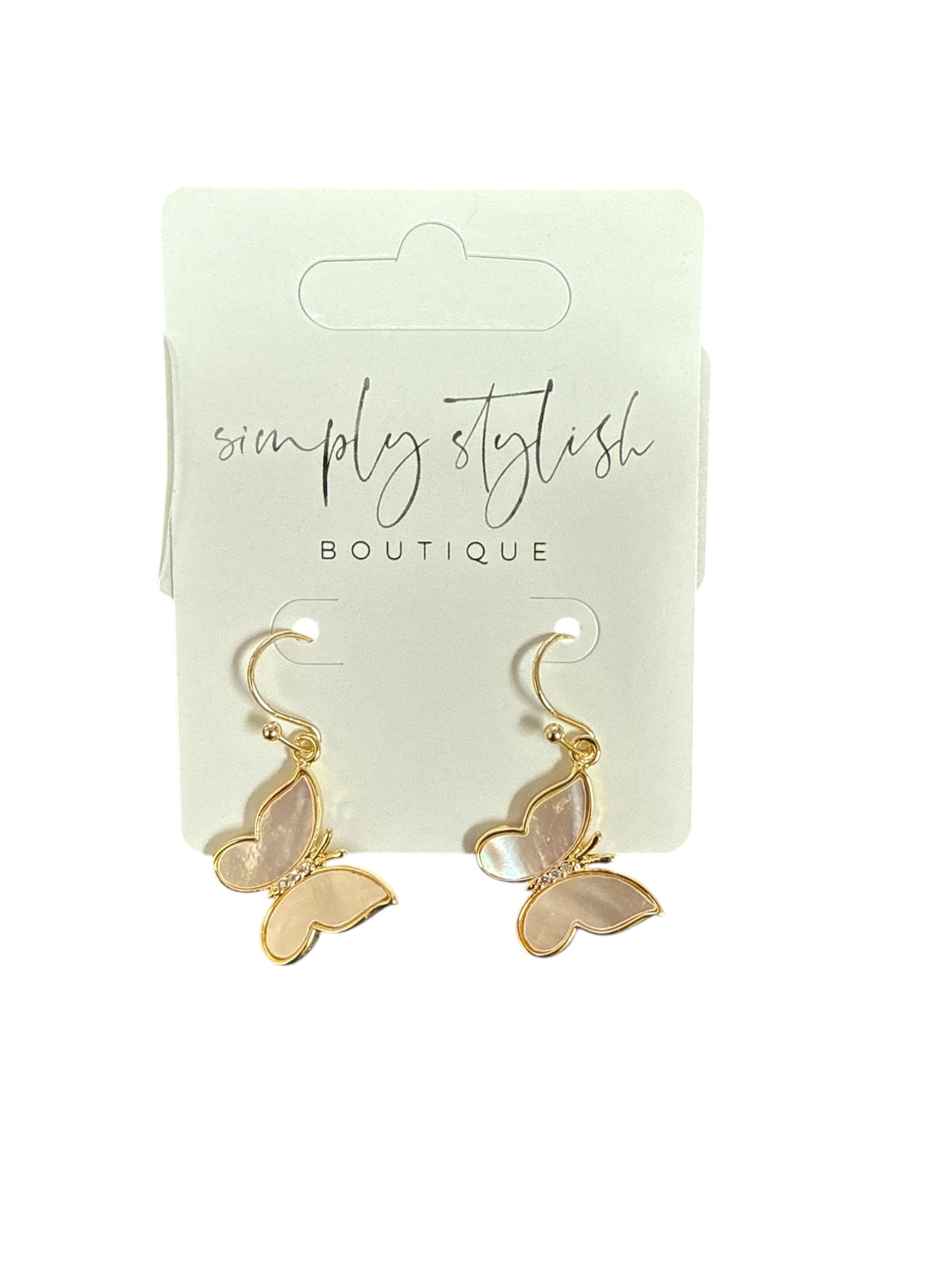 Iridescent Butterfly Earrings-410 Jewelry-Simply Stylish Boutique-Simply Stylish Boutique | Women’s & Kid’s Fashion | Paducah, KY