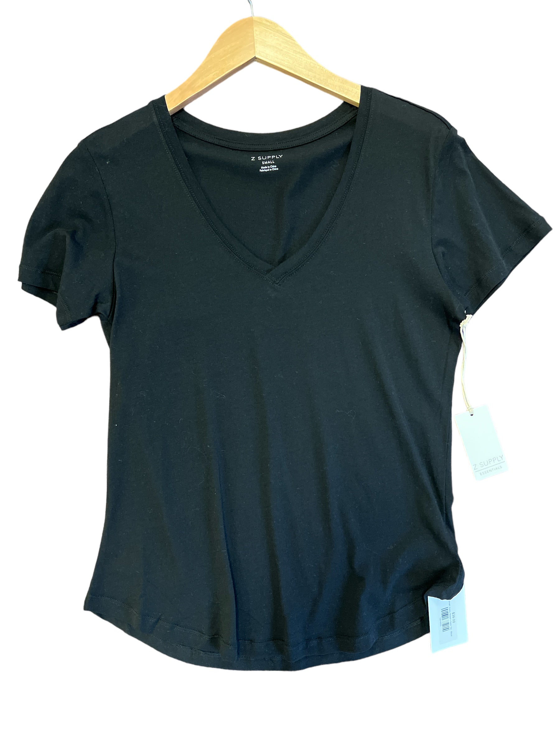 Kasey Modal V Neck Tee - Black-120 Casual Tops & Tees-Simply Stylish Boutique-Simply Stylish Boutique | Women’s & Kid’s Fashion | Paducah, KY