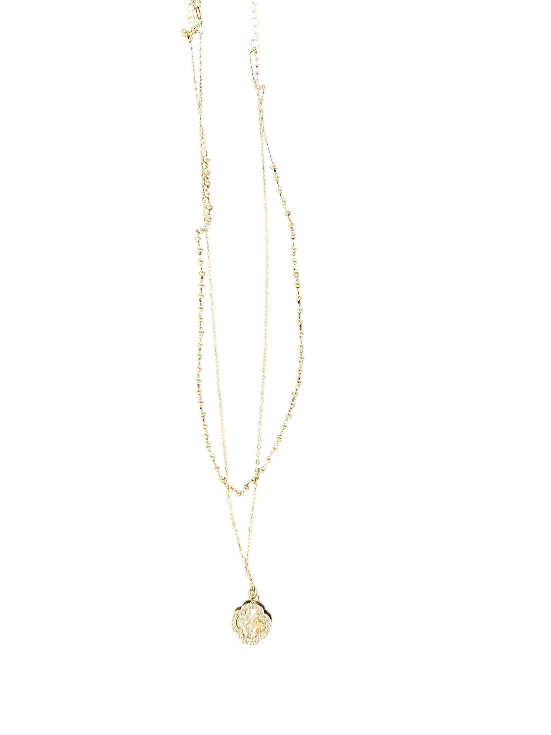 Clover Jeweled Necklace-410 Jewelry-Simply Stylish Boutique-Simply Stylish Boutique | Women’s & Kid’s Fashion | Paducah, KY