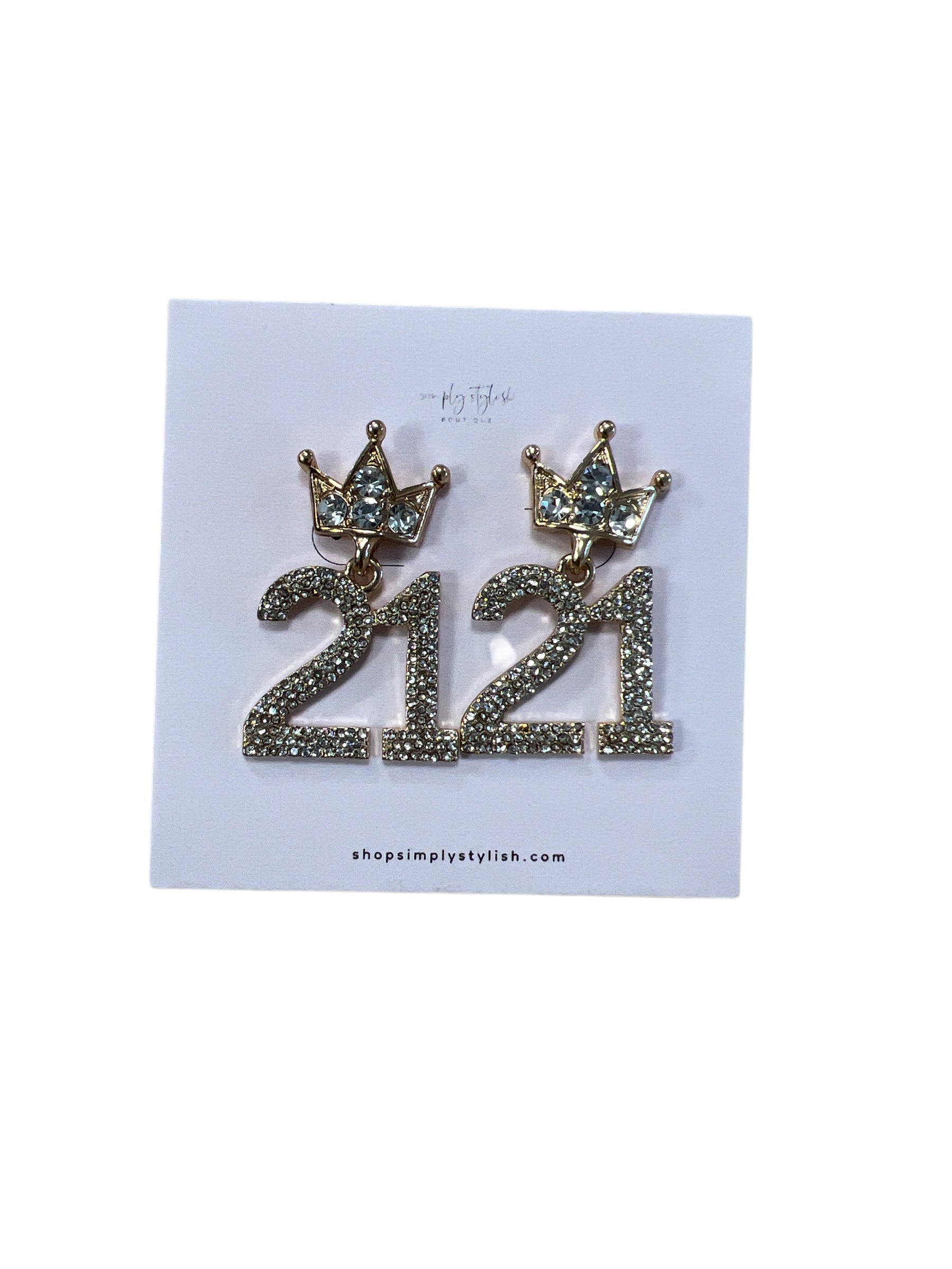 Milestone Rhinestone Earrings-410 Jewelry-Simply Stylish Boutique-Simply Stylish Boutique | Women’s & Kid’s Fashion | Paducah, KY
