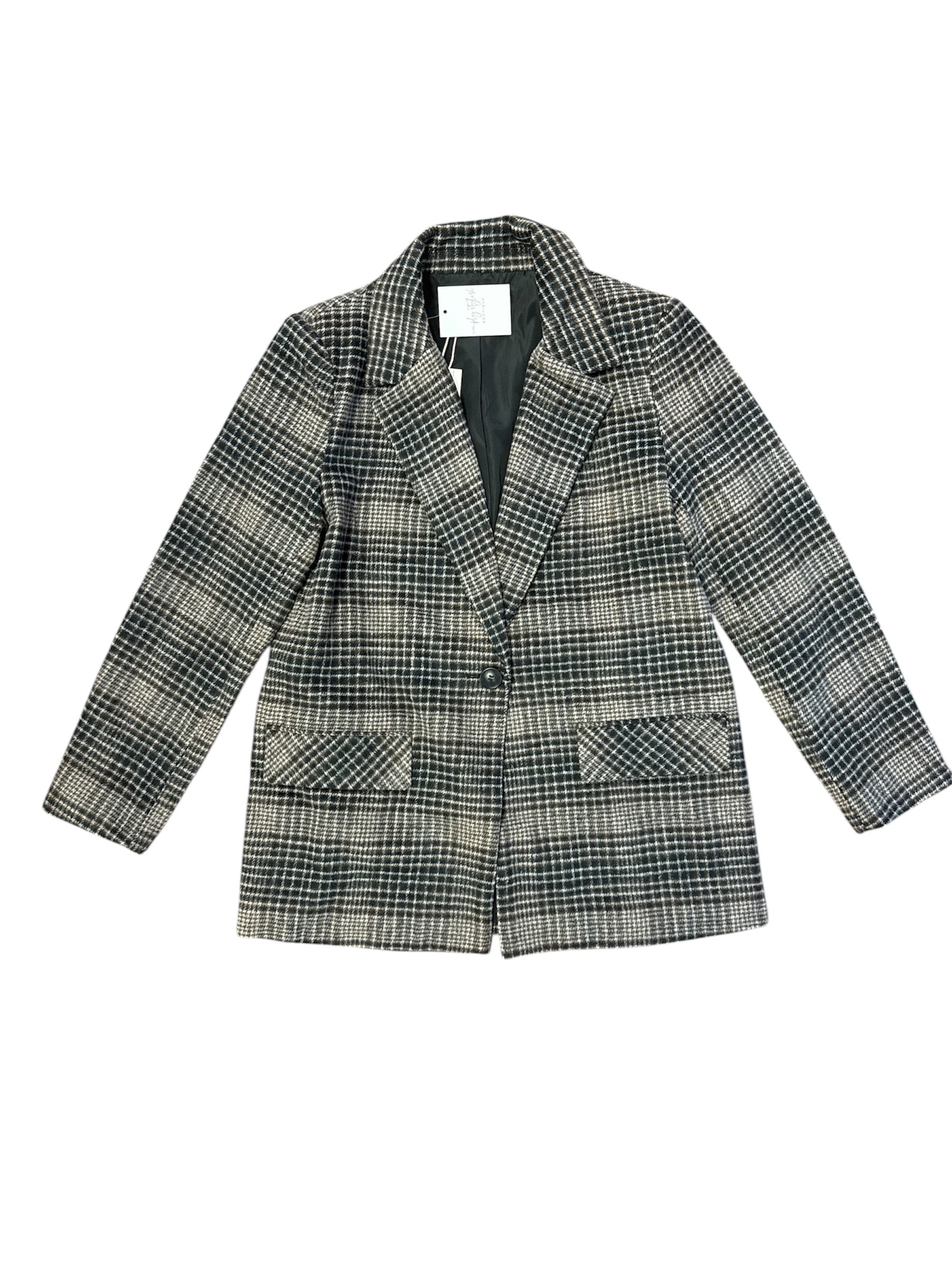 Kingston Plaid Blazer-150 Jackets, Blazers, & Outerwear-Z Supply-Simply Stylish Boutique | Women’s & Kid’s Fashion | Paducah, KY