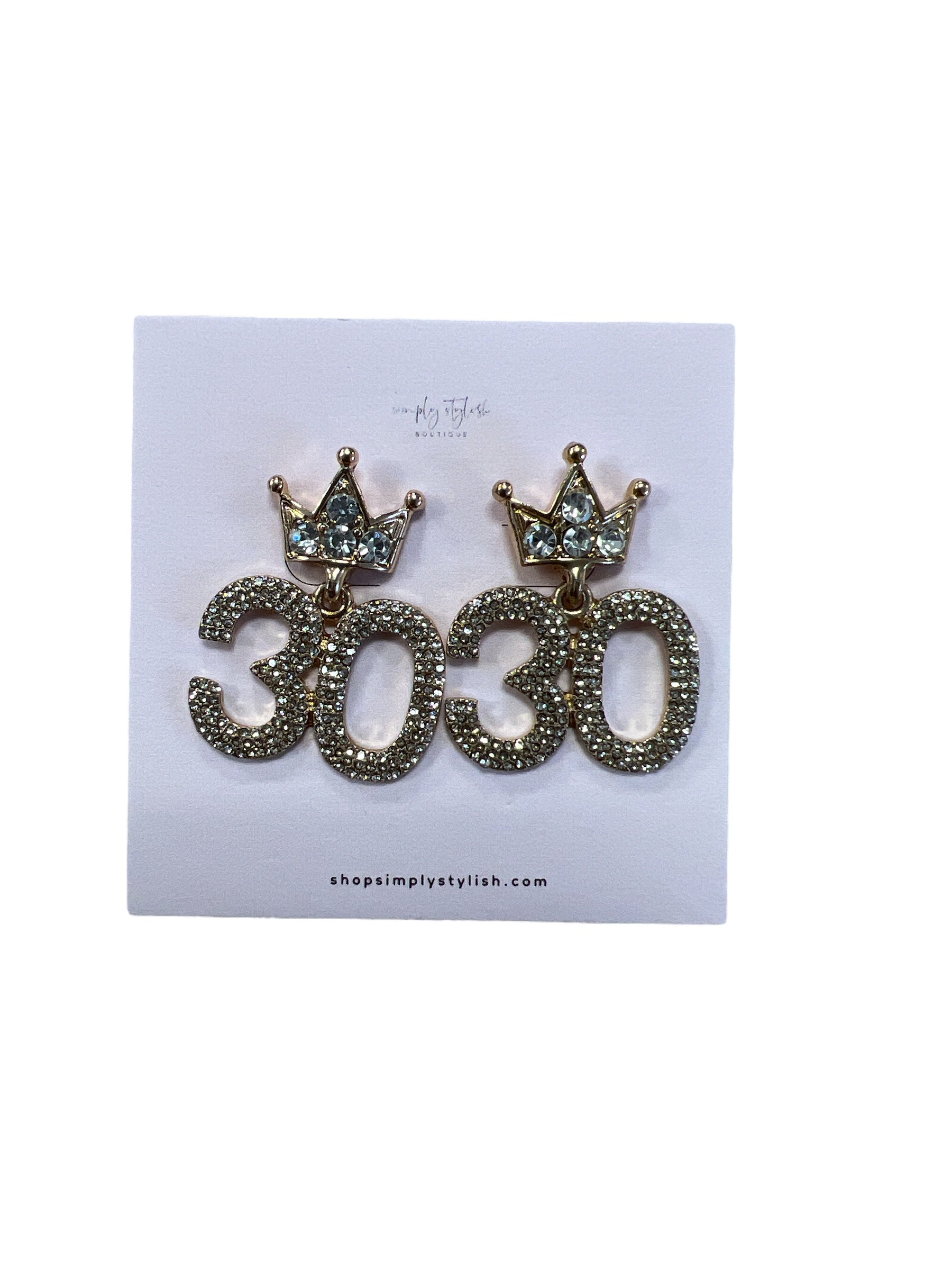 Milestone Rhinestone Earrings-410 Jewelry-Simply Stylish Boutique-Simply Stylish Boutique | Women’s & Kid’s Fashion | Paducah, KY