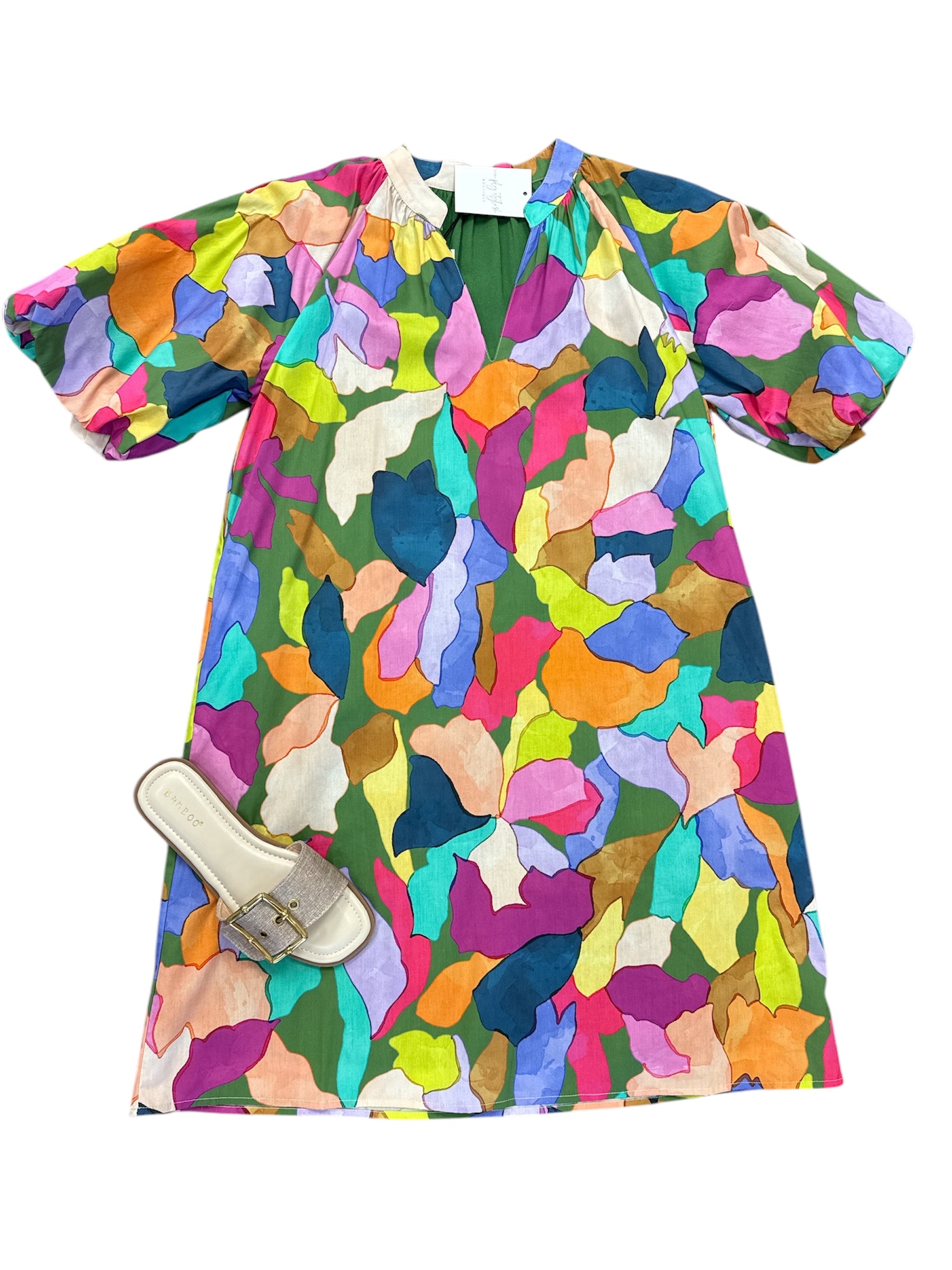 Watercolor Dress-310 Dresses-Simply Stylish Boutique-Simply Stylish Boutique | Women’s & Kid’s Fashion | Paducah, KY