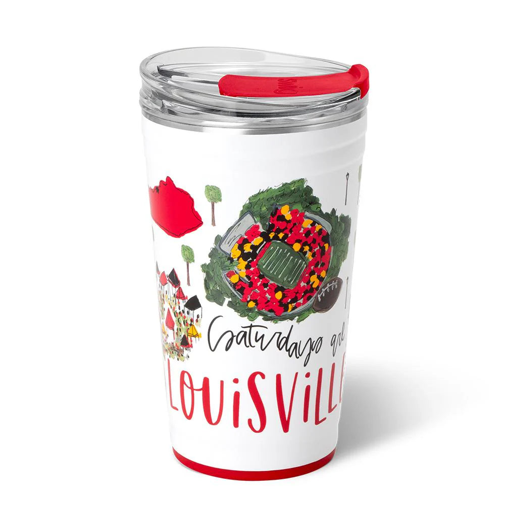 Saturdays in Louisville Party Cup 24oz-510 General Gifts-Swig-Simply Stylish Boutique | Women’s & Kid’s Fashion | Paducah, KY