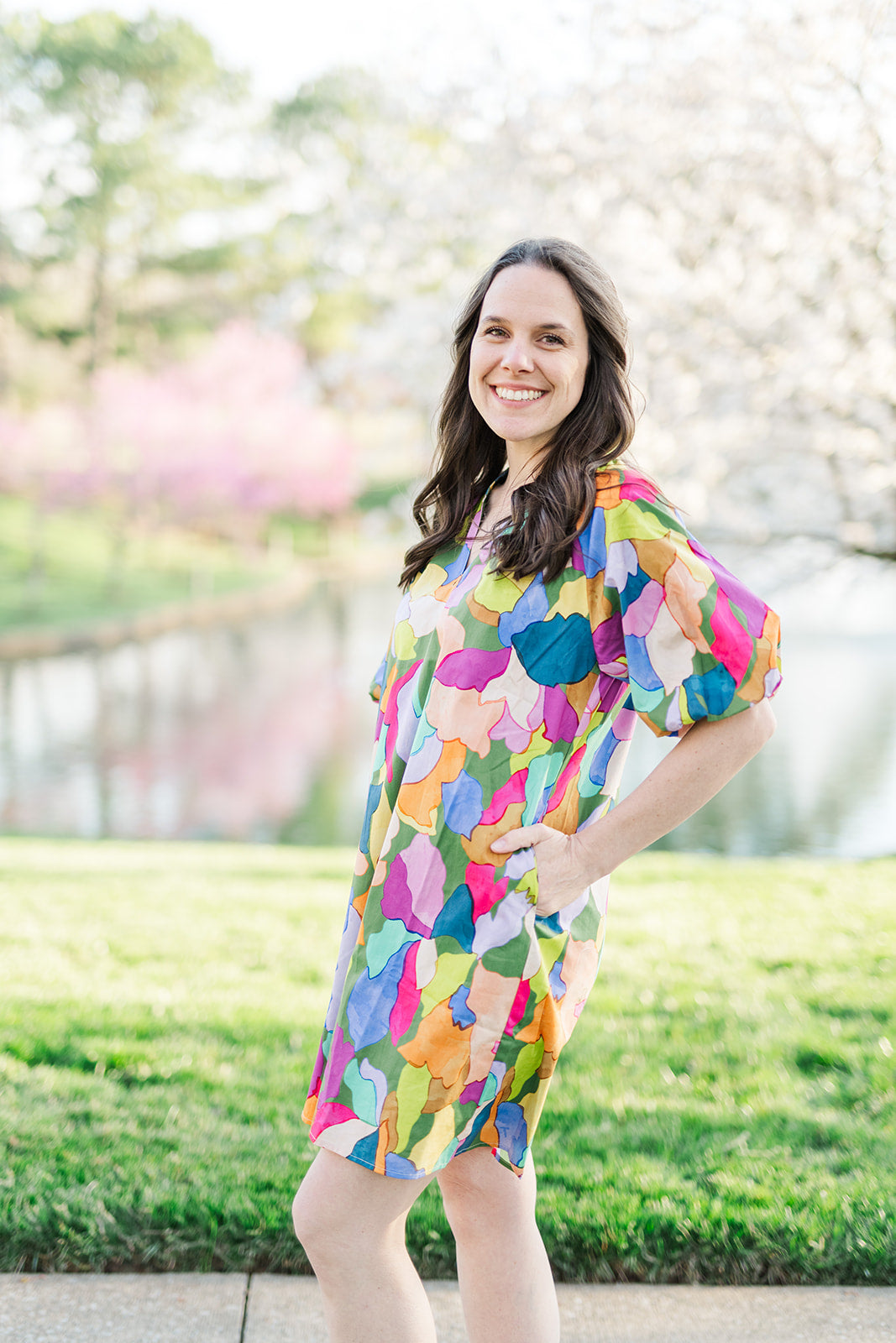 Watercolor Dress-310 Dresses-Simply Stylish Boutique-Simply Stylish Boutique | Women’s & Kid’s Fashion | Paducah, KY