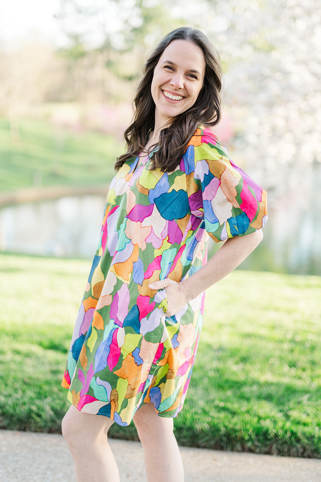 Watercolor Dress-310 Dresses-Simply Stylish Boutique-Simply Stylish Boutique | Women’s & Kid’s Fashion | Paducah, KY