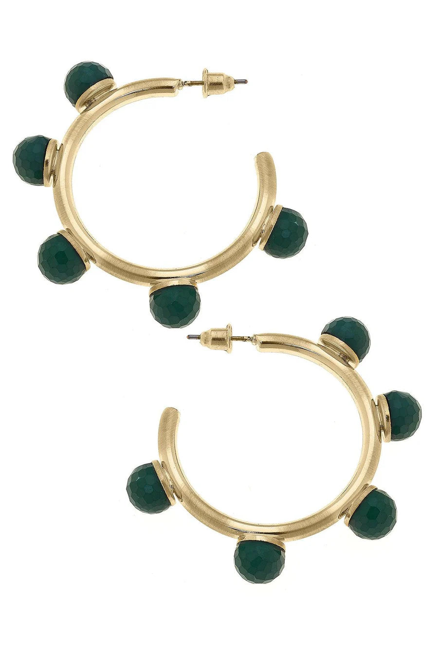 Allison Resin Beaded Hoop Earrings-410 Jewelry-canvas-Simply Stylish Boutique | Women’s & Kid’s Fashion | Paducah, KY