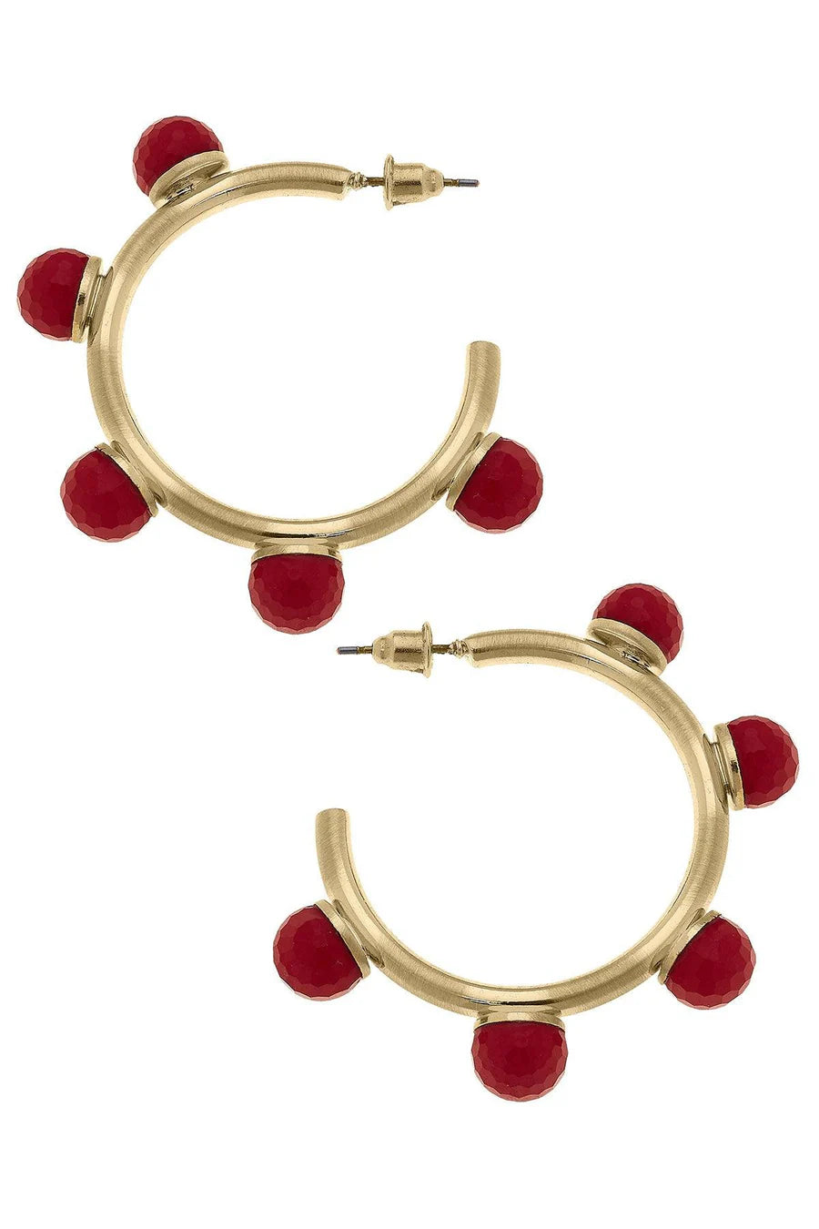 Allison Resin Beaded Hoop Earrings-410 Jewelry-canvas-Simply Stylish Boutique | Women’s & Kid’s Fashion | Paducah, KY