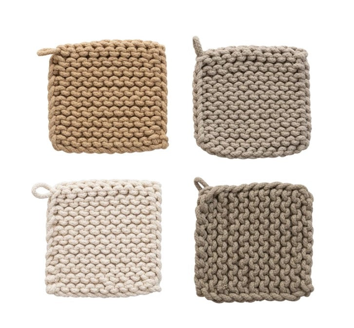Cotton Crocheted Pot Holder-510 General Gifts-Simply Stylish Boutique-Simply Stylish Boutique | Women’s & Kid’s Fashion | Paducah, KY