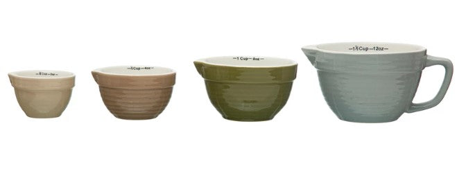 Stoneware Batter Bowl Measuring Cups-510 General Gifts-Simply Stylish Boutique-Simply Stylish Boutique | Women’s & Kid’s Fashion | Paducah, KY