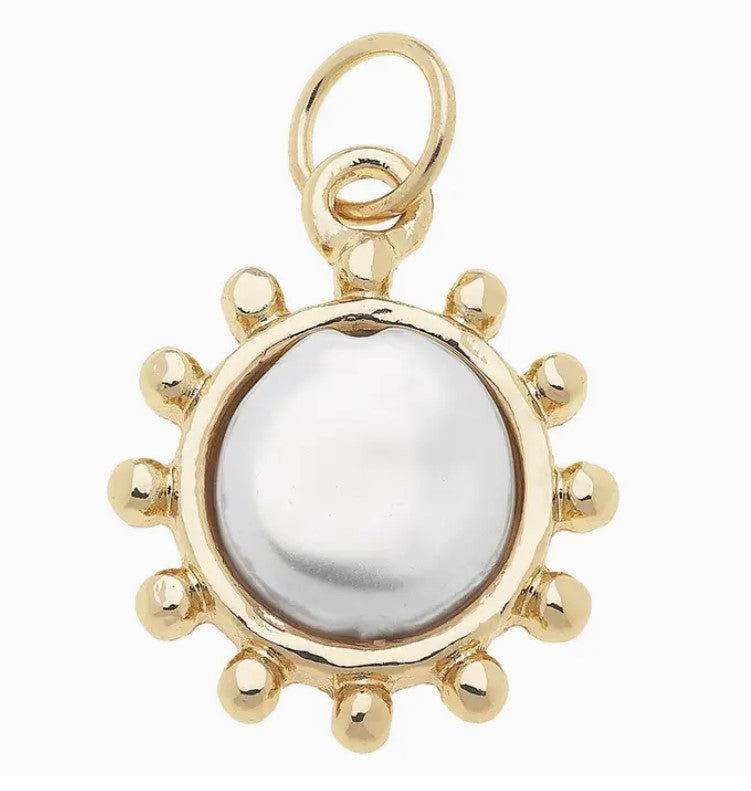 Mother of Pearl Coin Charm-410 Jewelry-Simply Stylish Boutique-Simply Stylish Boutique | Women’s & Kid’s Fashion | Paducah, KY