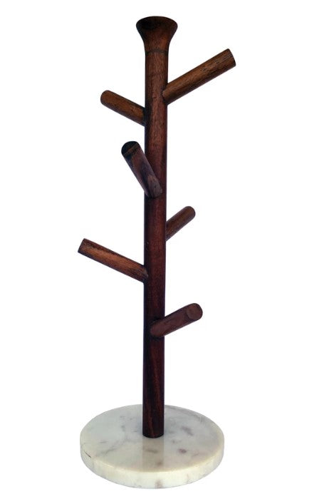 Mango Wood & Marble Mug Rack-510 General Gifts-Simply Stylish Boutique-Simply Stylish Boutique | Women’s & Kid’s Fashion | Paducah, KY