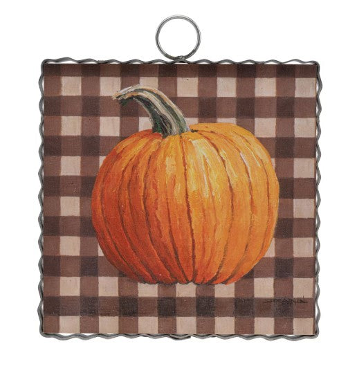 Pumpkin On Checks Mini-510 General Gifts-Simply Stylish Boutique-Simply Stylish Boutique | Women’s & Kid’s Fashion | Paducah, KY