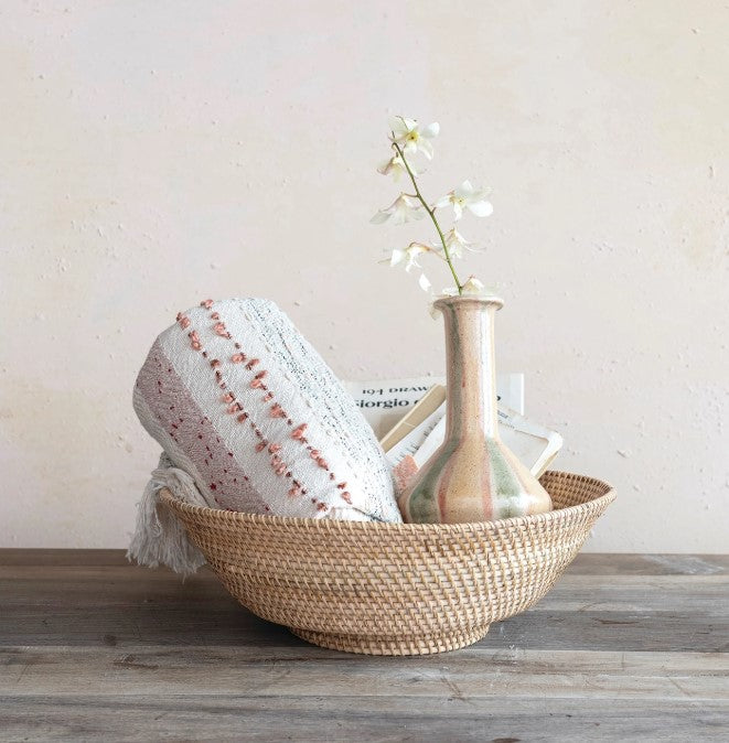 Rattan Footed Bowl-510 General Gifts-Simply Stylish Boutique-Simply Stylish Boutique | Women’s & Kid’s Fashion | Paducah, KY