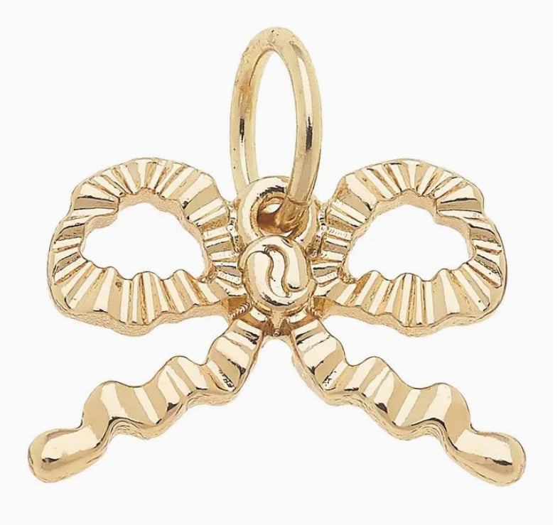 Ruffled Bow Charm-410 Jewelry-Simply Stylish Boutique-Simply Stylish Boutique | Women’s & Kid’s Fashion | Paducah, KY