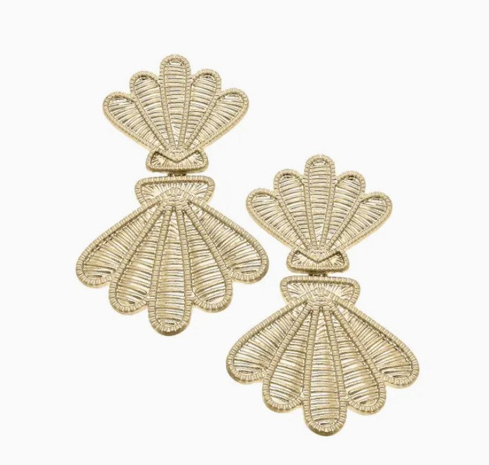Sheila Wicker Earrings-410 Jewelry-Simply Stylish Boutique-Simply Stylish Boutique | Women’s & Kid’s Fashion | Paducah, KY