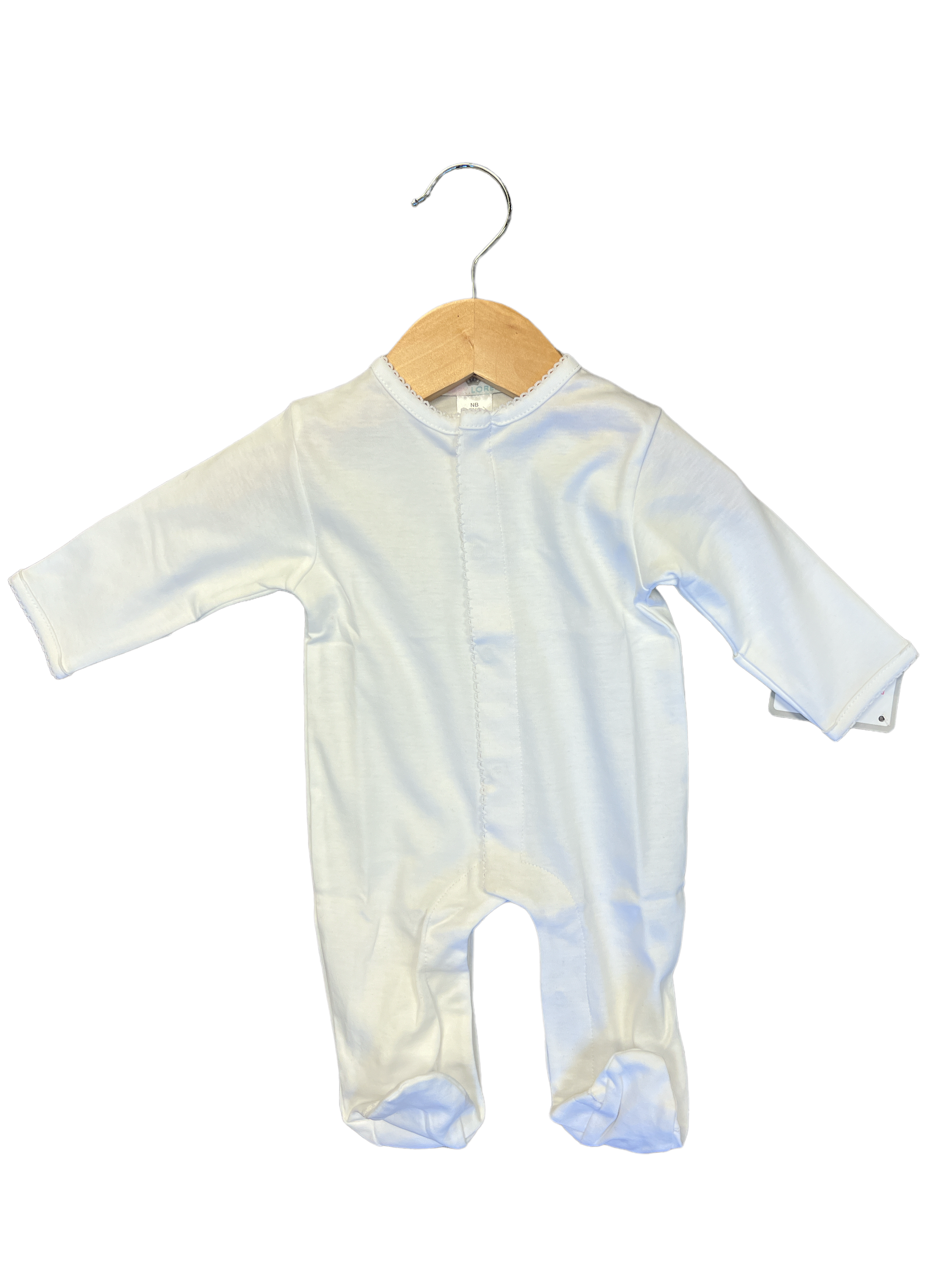 White Pima Footie-520 Baby & Kids Gifts-Simply Stylish Boutique-Simply Stylish Boutique | Women’s & Kid’s Fashion | Paducah, KY
