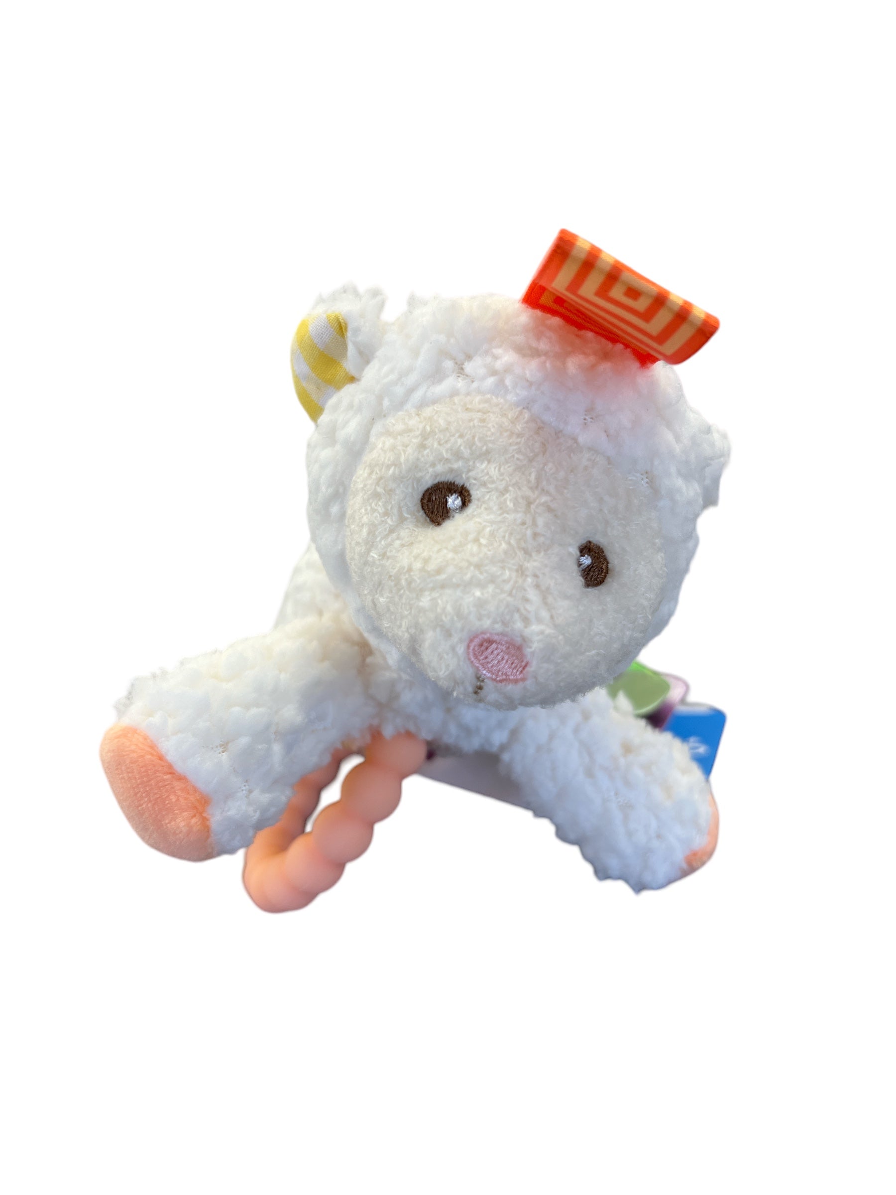 Sherbet Lamb Teether Rattle-520 Baby & Kids Gifts-Simply Stylish Boutique-Simply Stylish Boutique | Women’s & Kid’s Fashion | Paducah, KY