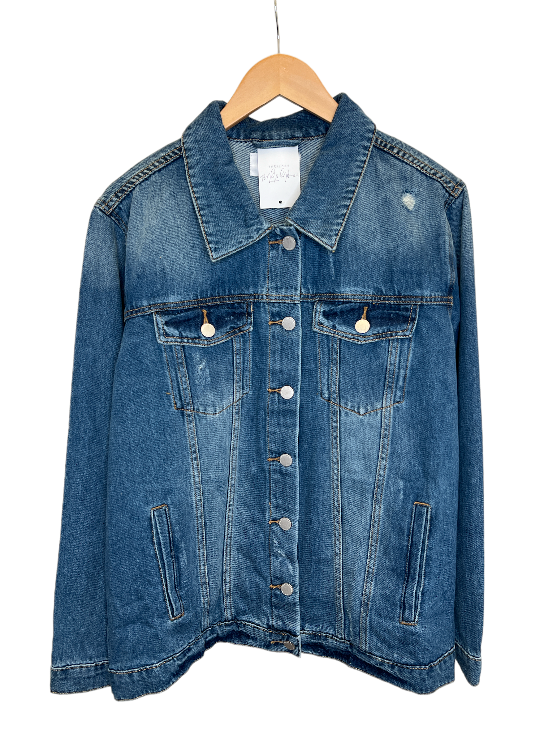 Elise Denim Jacket-150 Jackets, Blazers, & Outerwear-Simply Stylish Boutique-Simply Stylish Boutique | Women’s & Kid’s Fashion | Paducah, KY