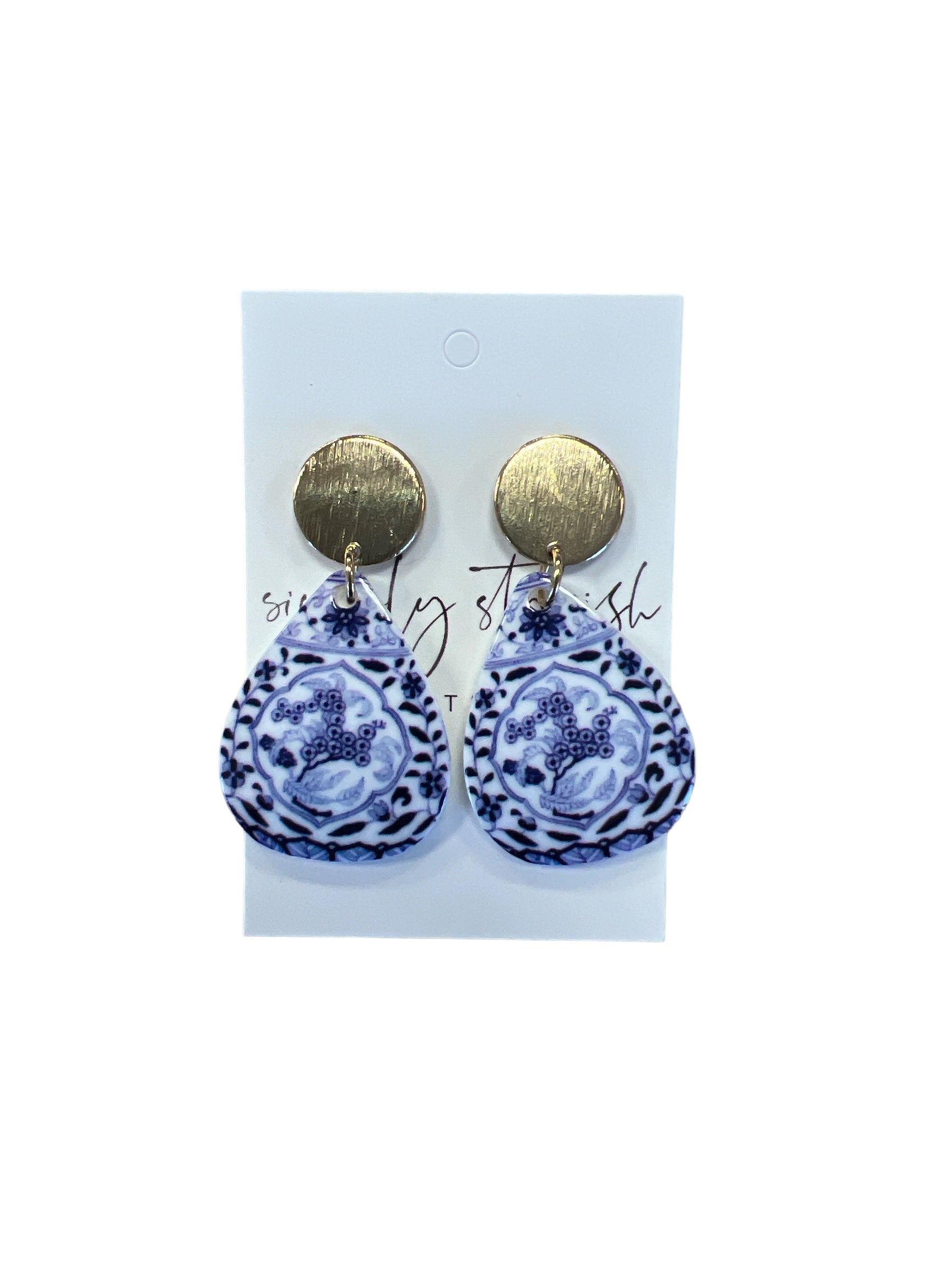 Chinoiseries Round Earrings-410 Jewelry-Simply Stylish Boutique-Simply Stylish Boutique | Women’s & Kid’s Fashion | Paducah, KY