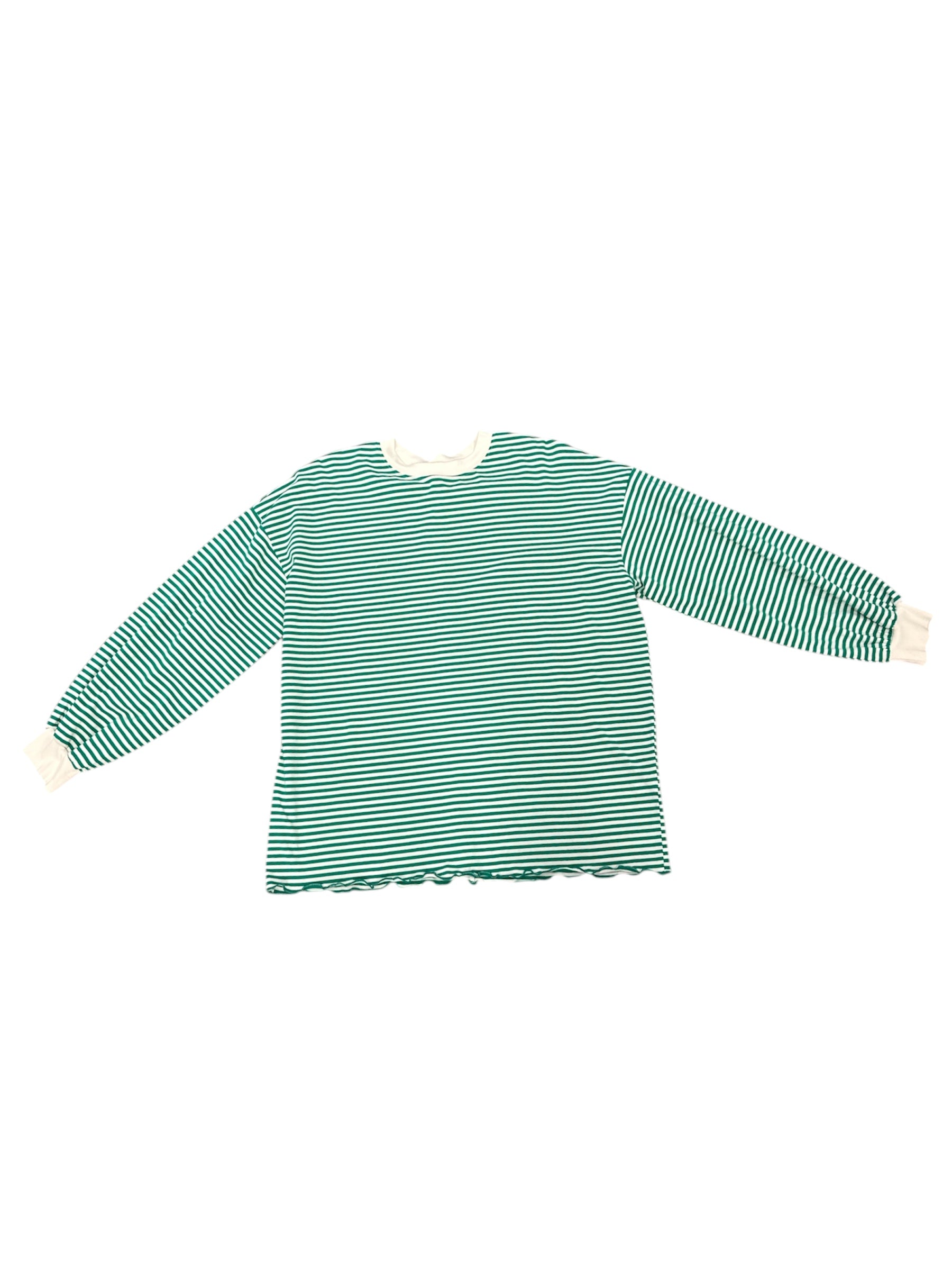 Kelly Green Striped Top-120 Casual Tops & Tees-Simply Stylish Boutique-Simply Stylish Boutique | Women’s & Kid’s Fashion | Paducah, KY