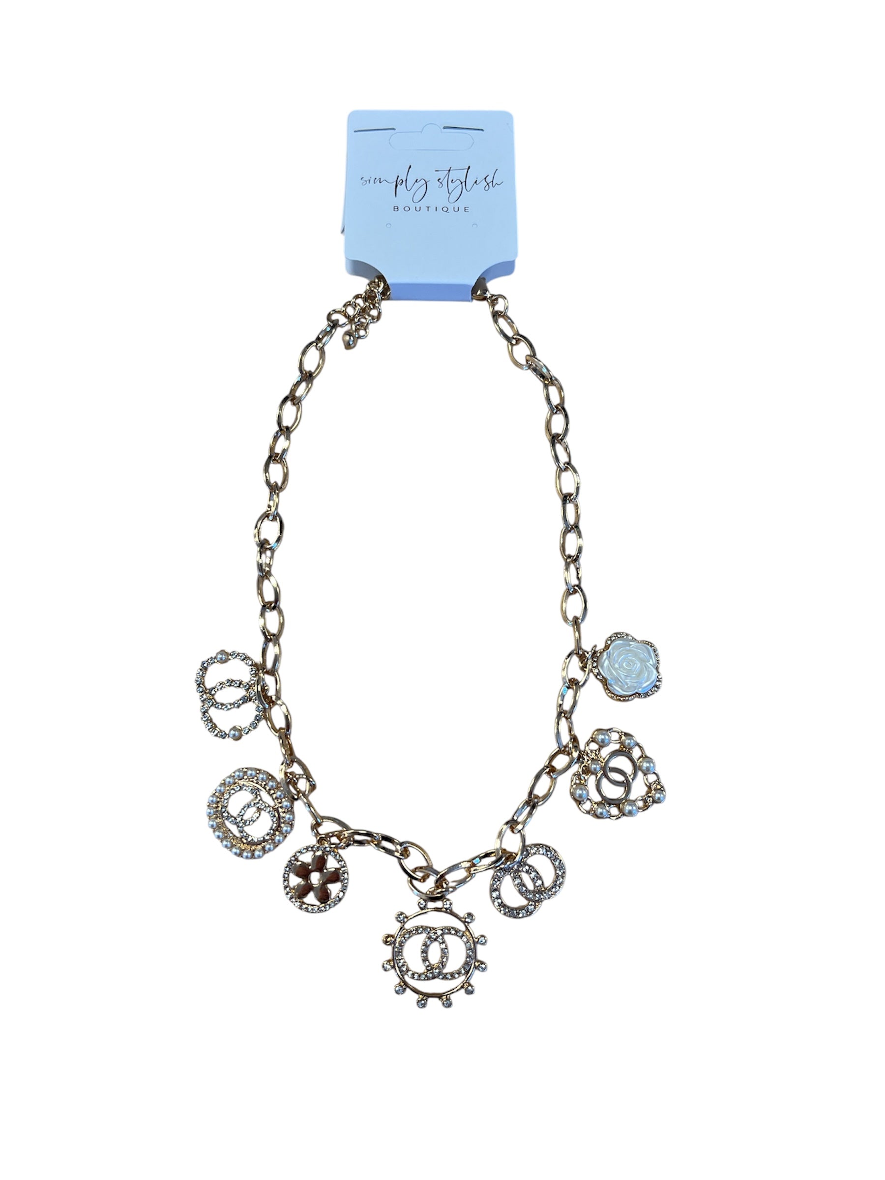 Multi Charm Necklace-410 Jewelry-Simply Stylish Boutique-Simply Stylish Boutique | Women’s & Kid’s Fashion | Paducah, KY